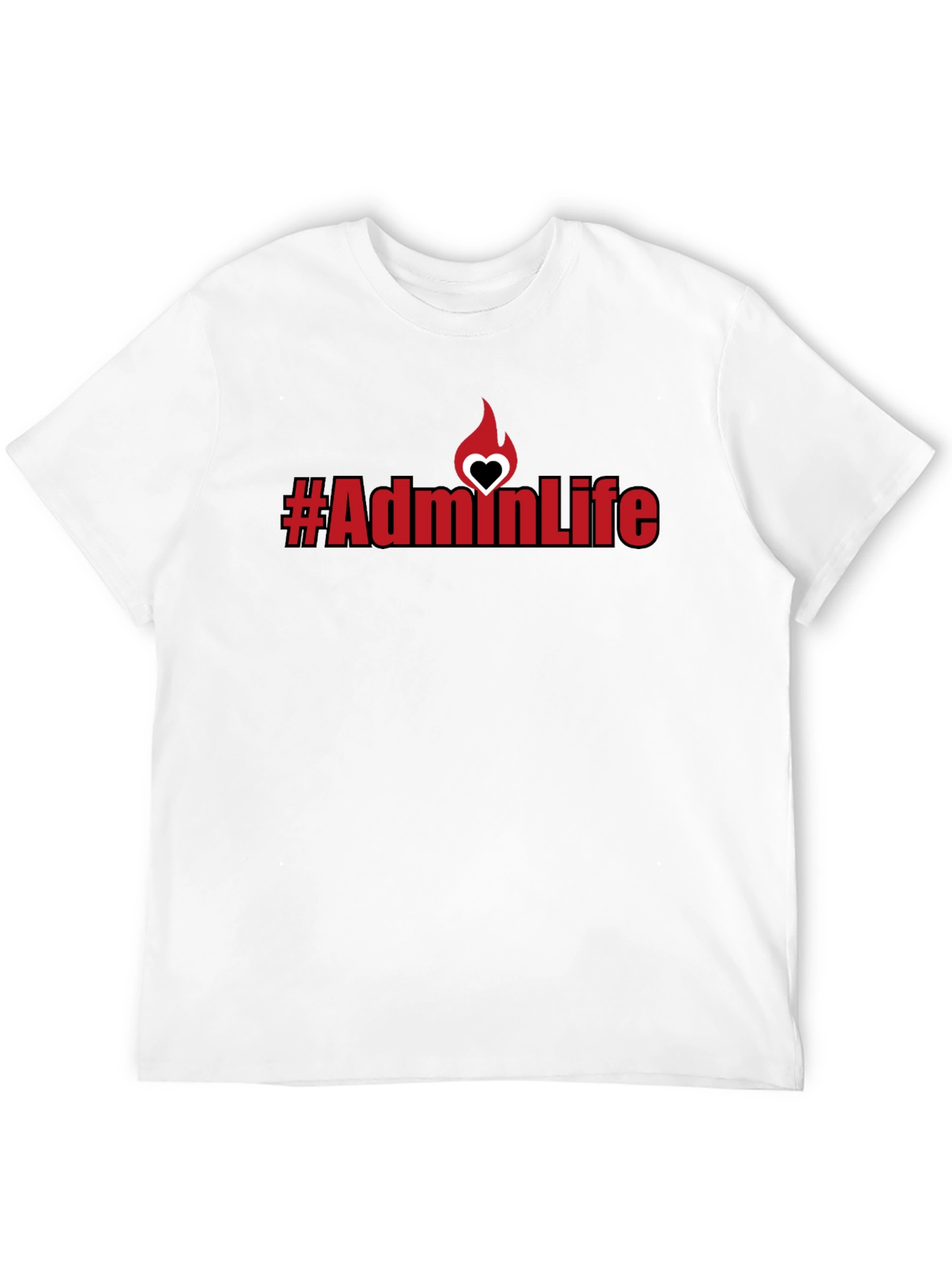 #AdminLife Graphic Tee - Black Cotton Blend T-Shirt