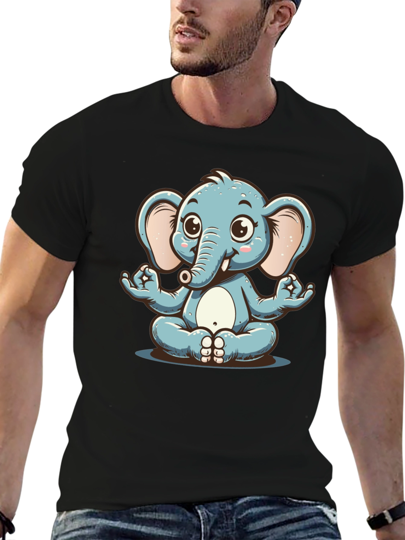 Zen Elephant Graphic Tee - Relaxed Fit