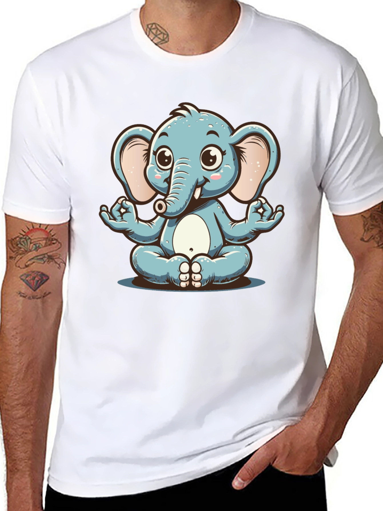 Zen Elephant Graphic Tee - Relaxed Fit