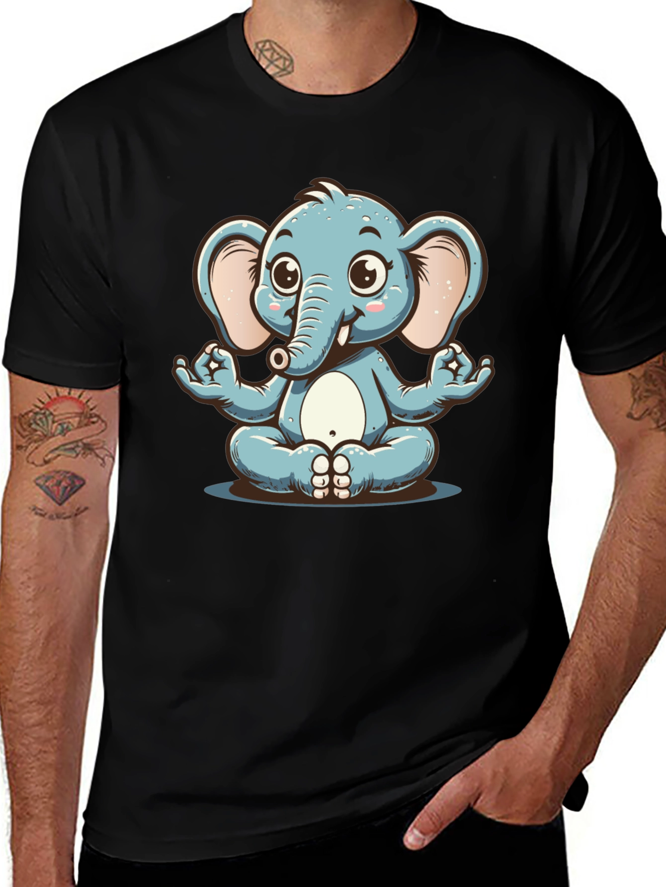 Zen Elephant Graphic Tee - Relaxed Fit