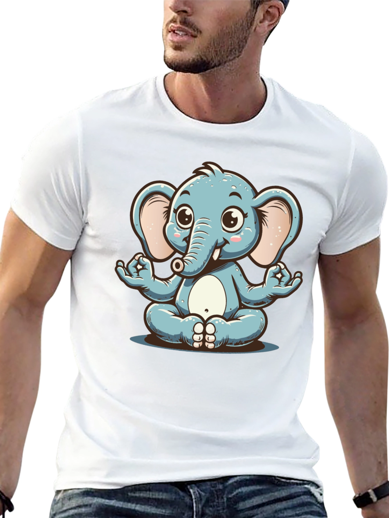 Zen Elephant Graphic Tee - Relaxed Fit