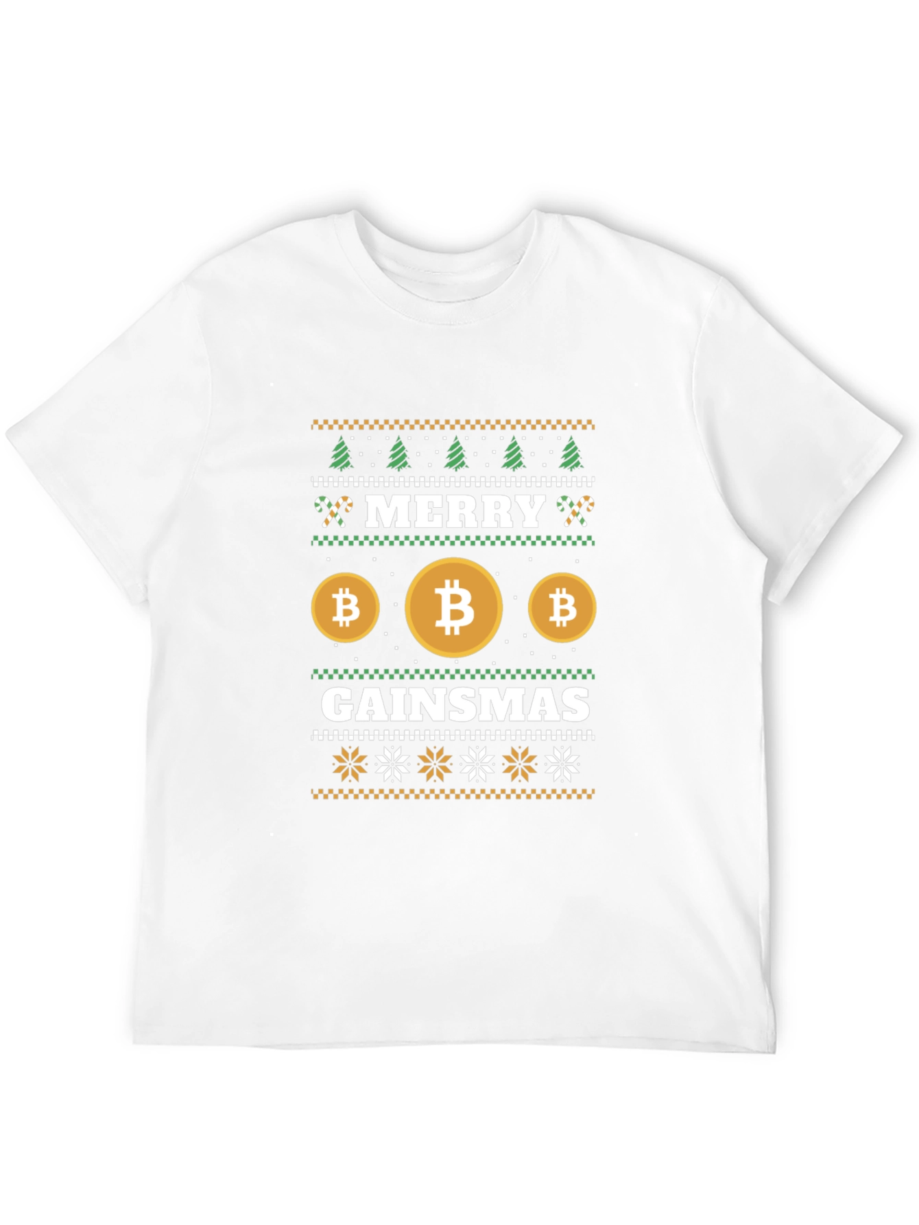 Bitcoin Gainsmas Ugly Christmas Sweater T-Shirt