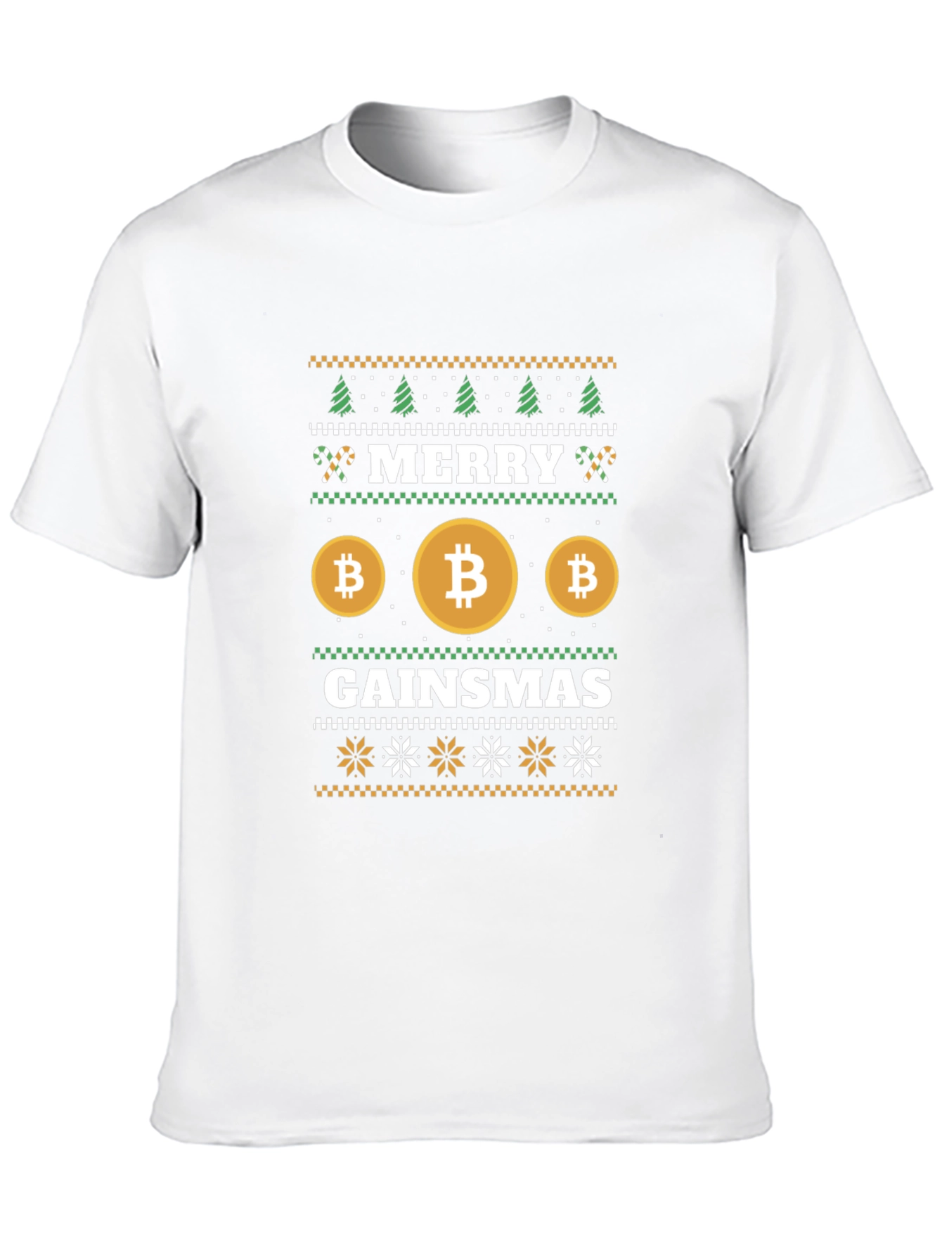 Bitcoin Gainsmas Ugly Christmas Sweater T-Shirt