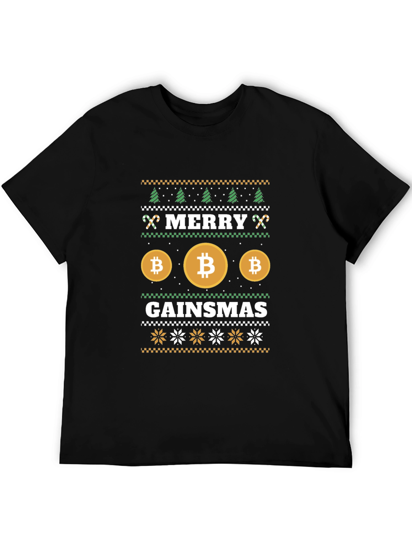 Bitcoin Gainsmas Ugly Christmas Sweater T-Shirt