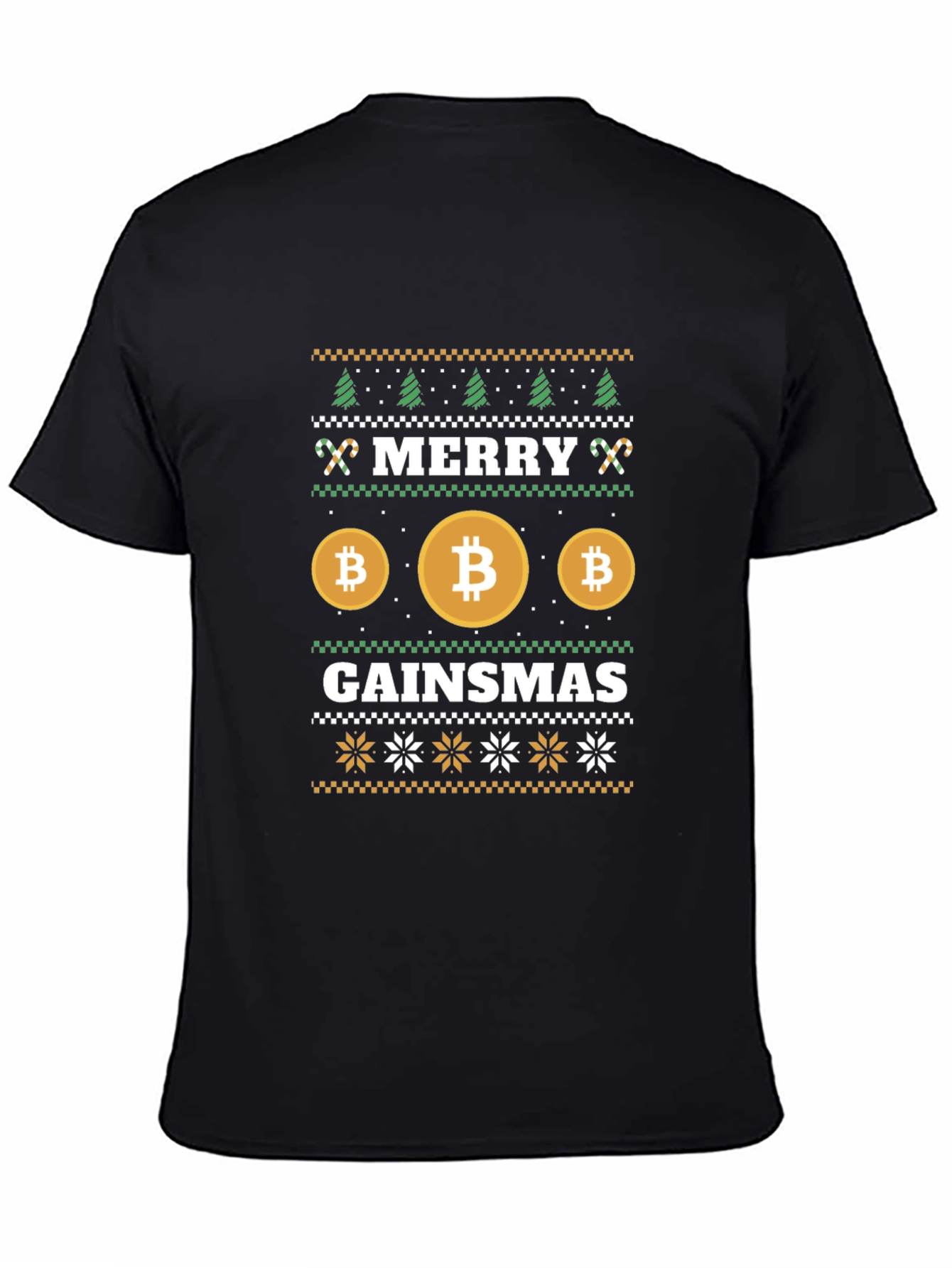 Bitcoin Gainsmas Ugly Christmas Sweater T-Shirt