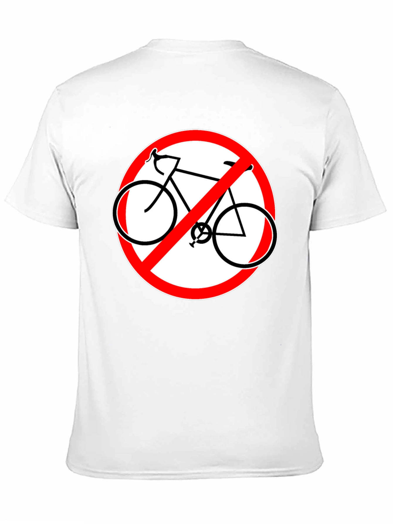 No Bicycles Allowed Graphic Black T-Shirt