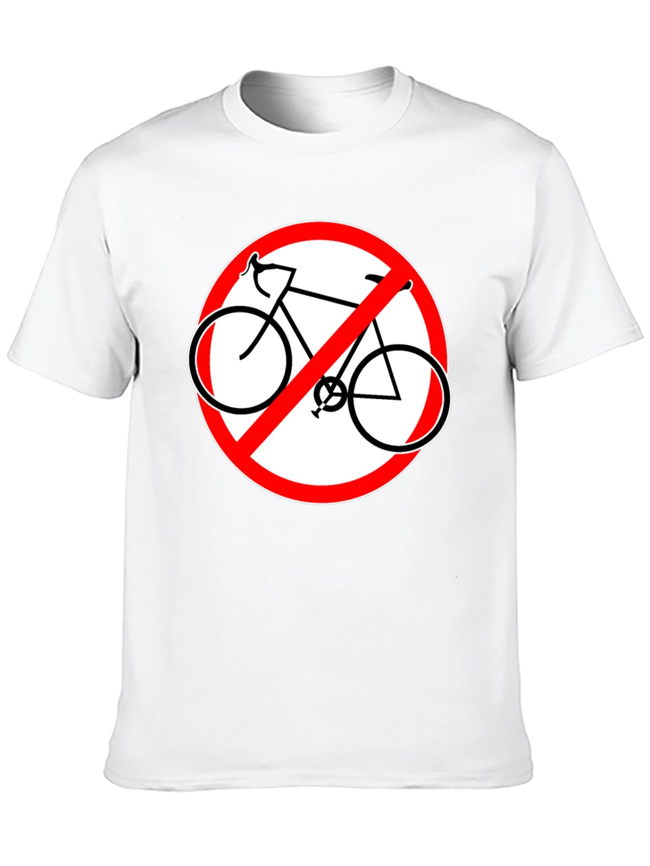 No Bicycles Allowed Graphic Black T-Shirt