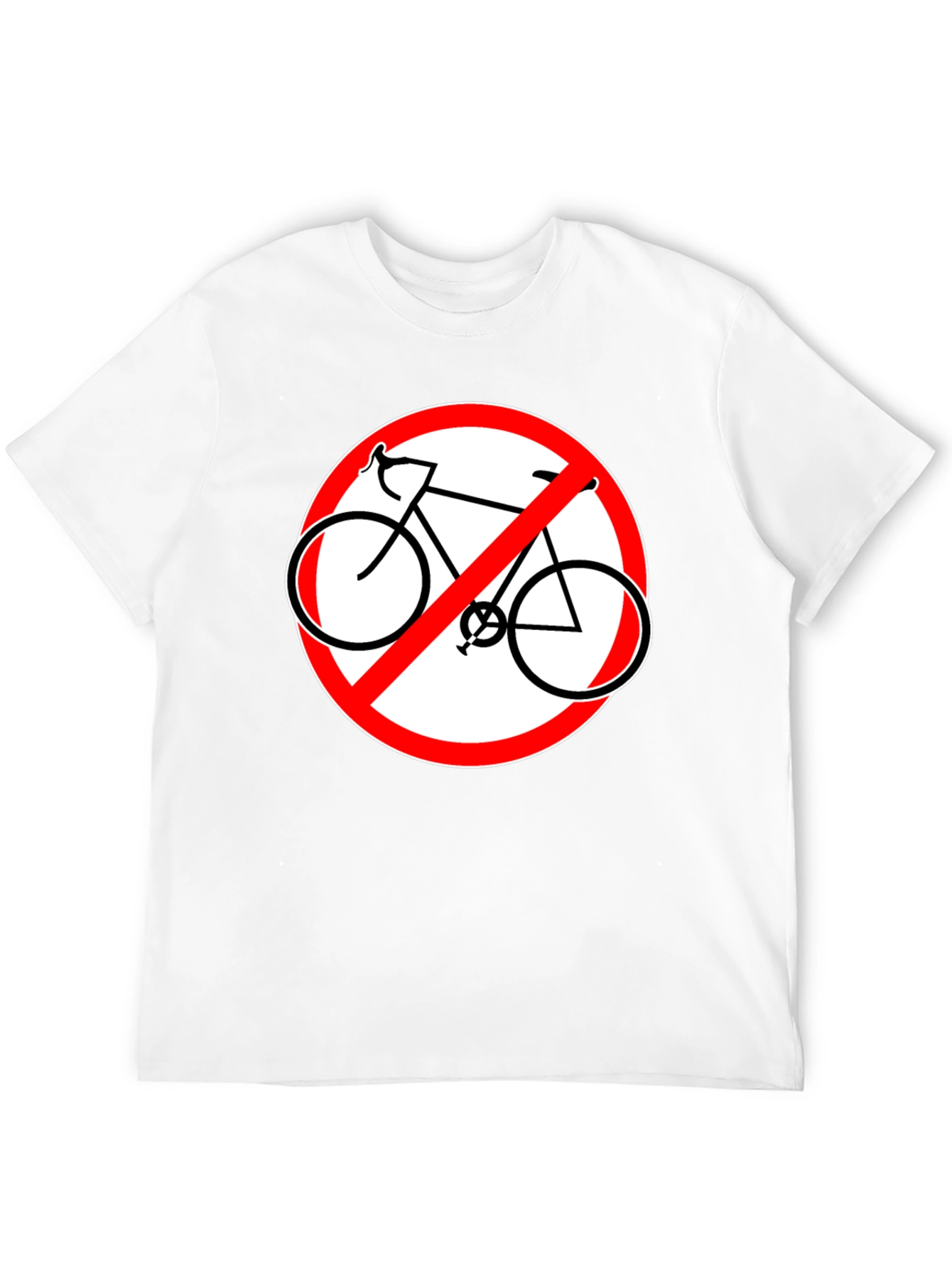 No Bicycles Allowed Graphic Black T-Shirt