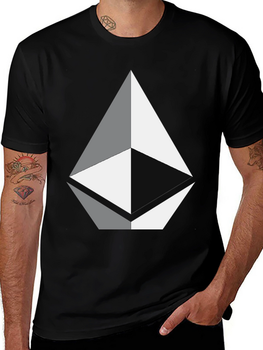 Geometric Diamond Graphic Tee - Black Unisex T-Shirt