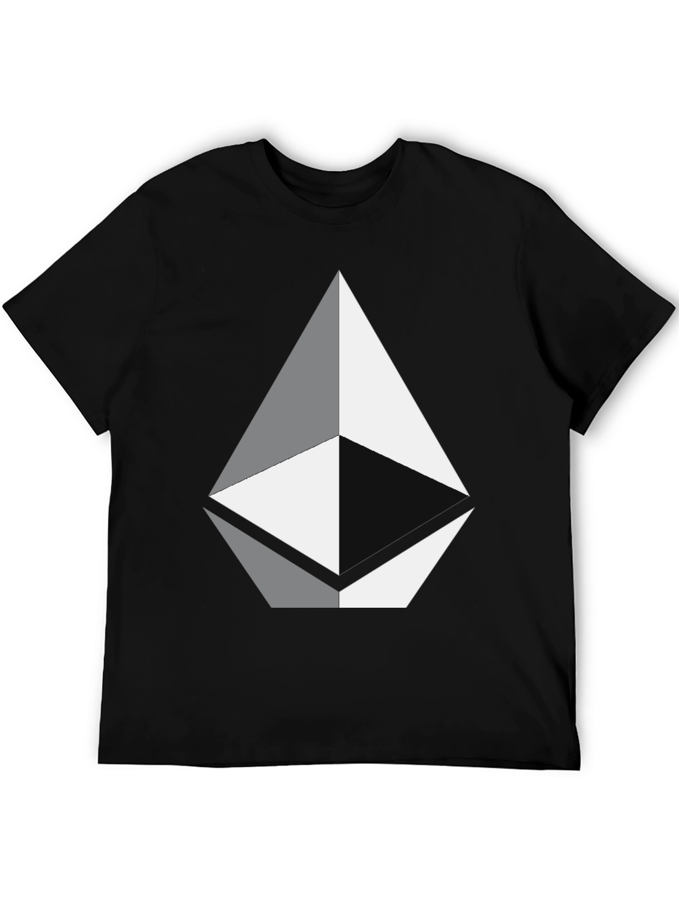 Geometric Diamond Graphic Tee - Black Unisex T-Shirt