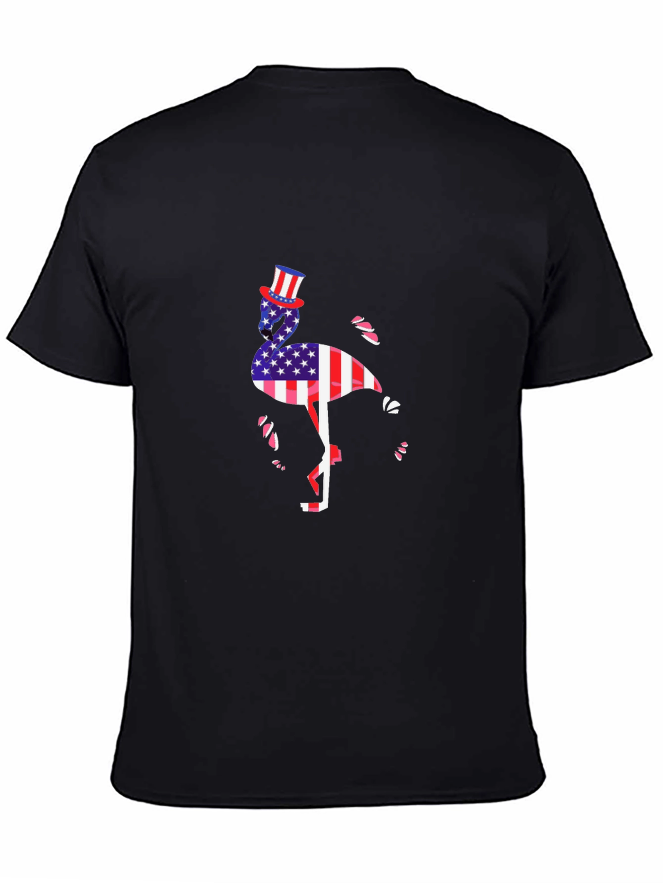 Patriotic Flamingo Graphic T-Shirt