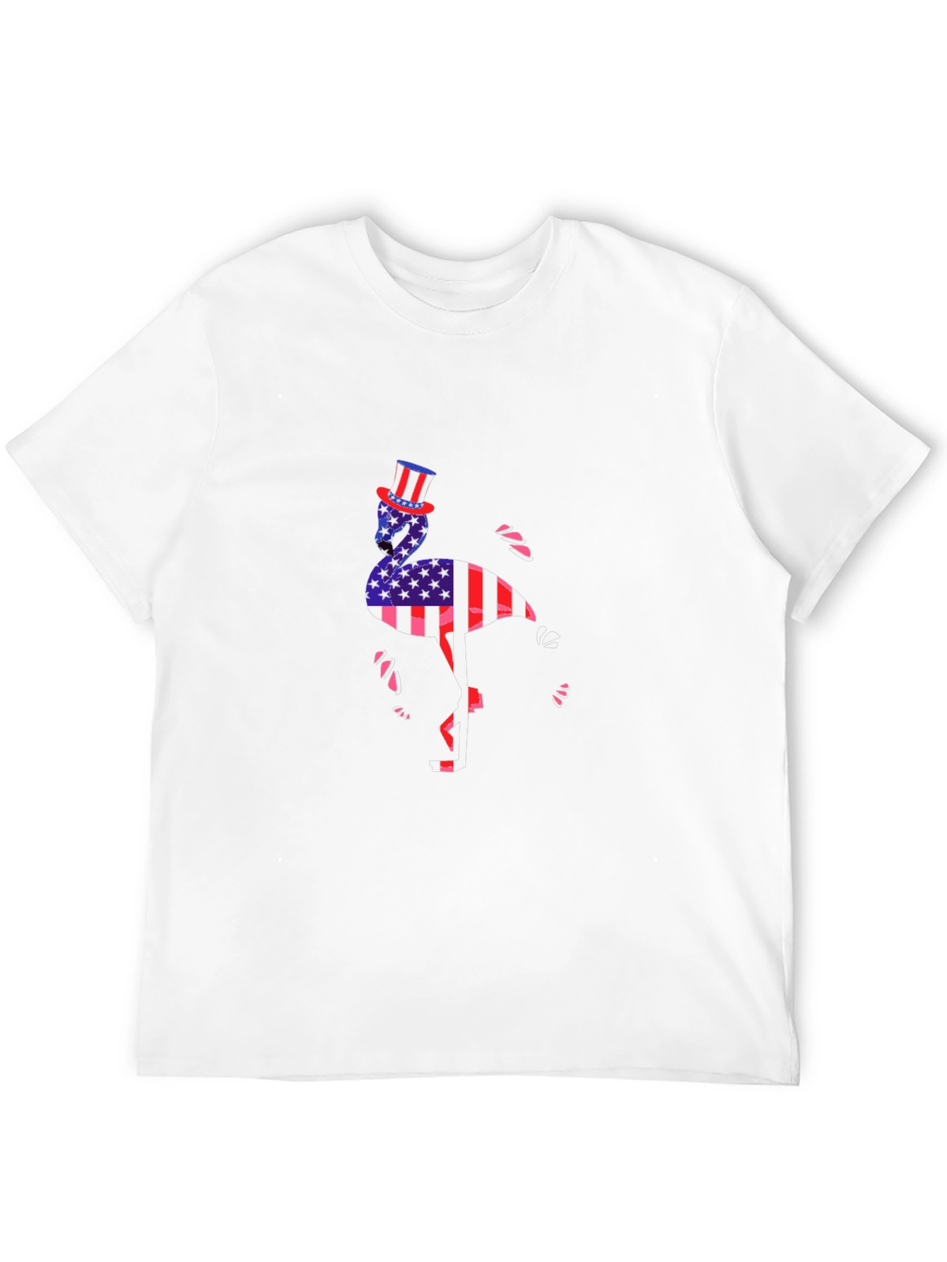 Patriotic Flamingo Graphic T-Shirt
