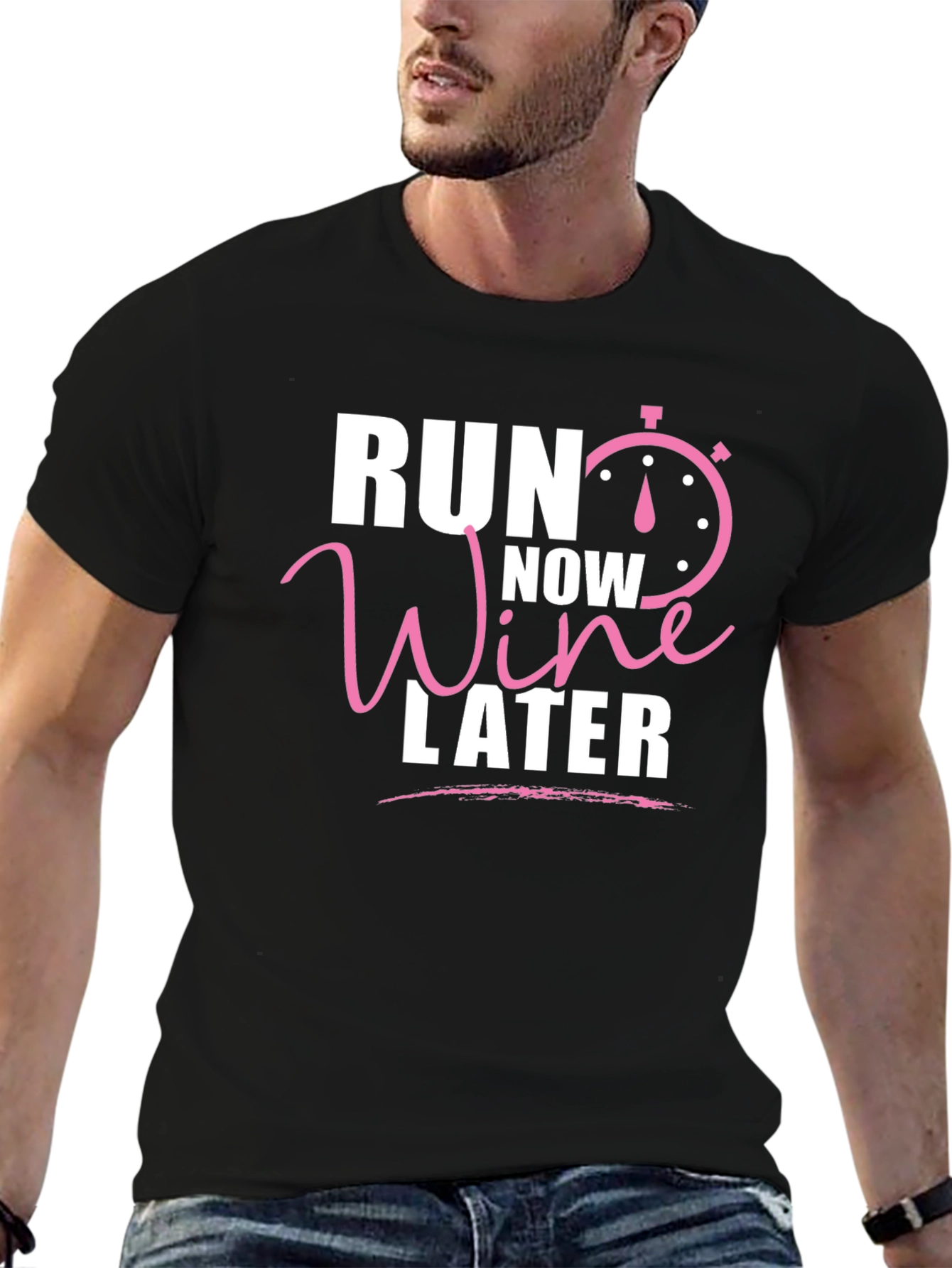 Run Now Wine Later Graphic T-Shirt