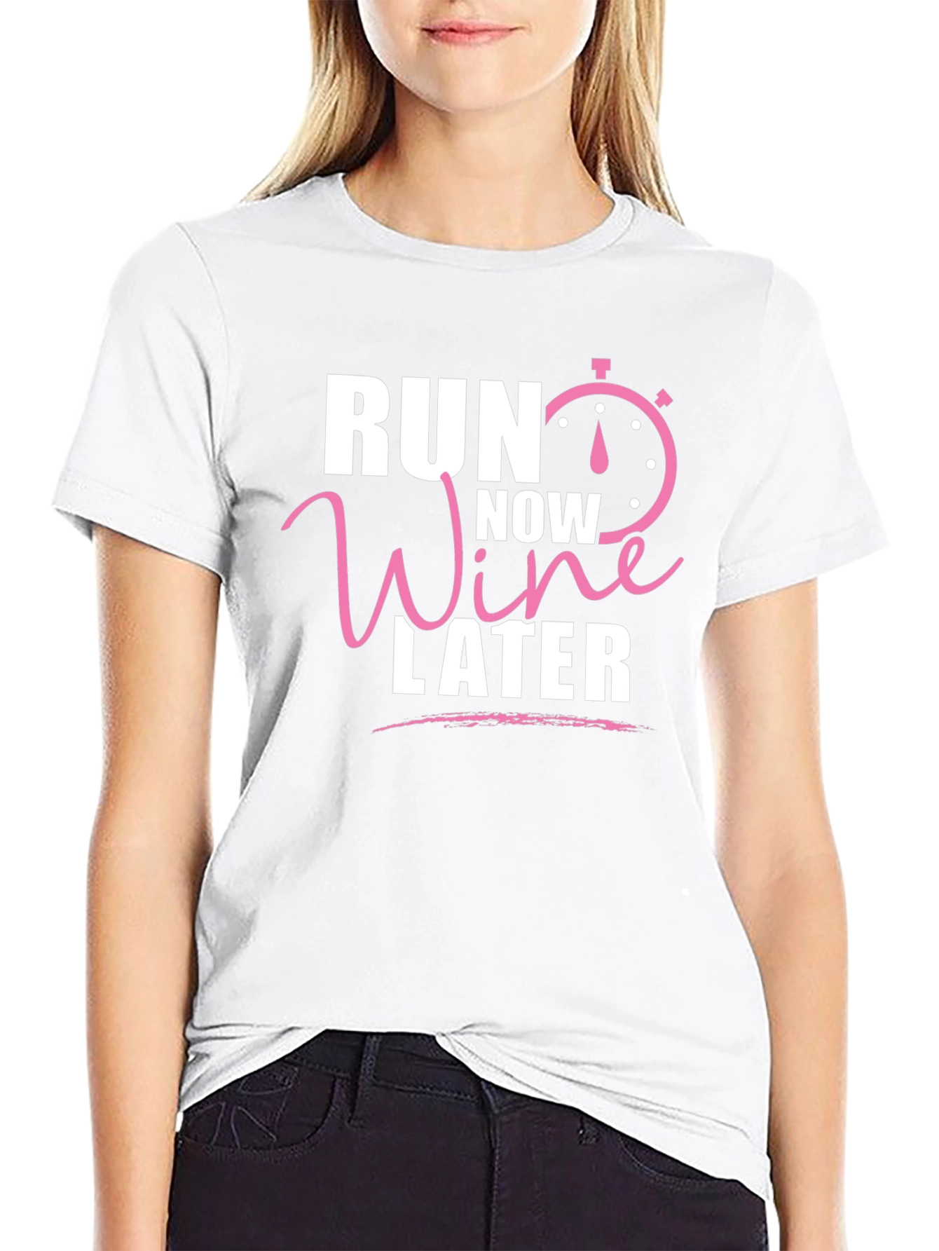 Run Now Wine Later Graphic T-Shirt