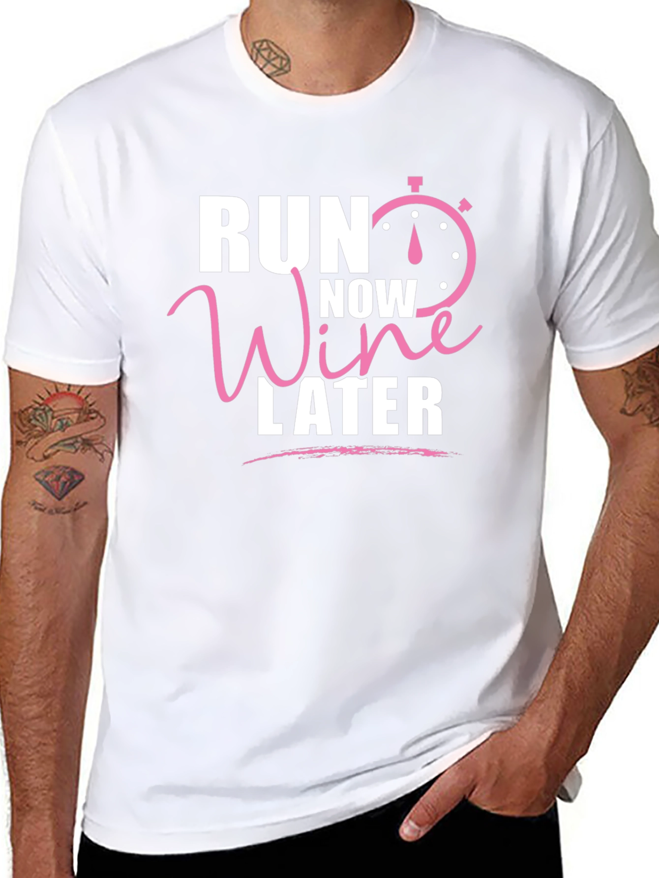 Run Now Wine Later Graphic T-Shirt