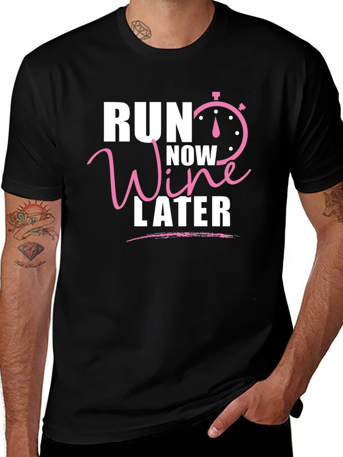 Run Now Wine Later Graphic T-Shirt