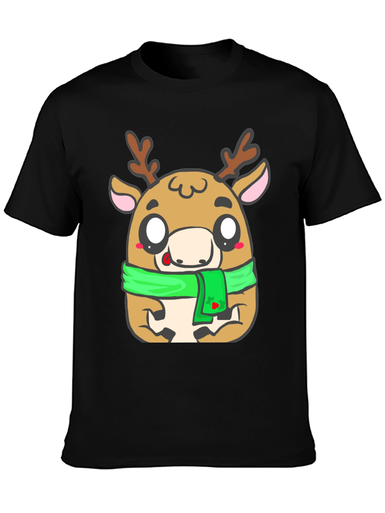 Reindeer Graphic Tee - Cute Christmas Style