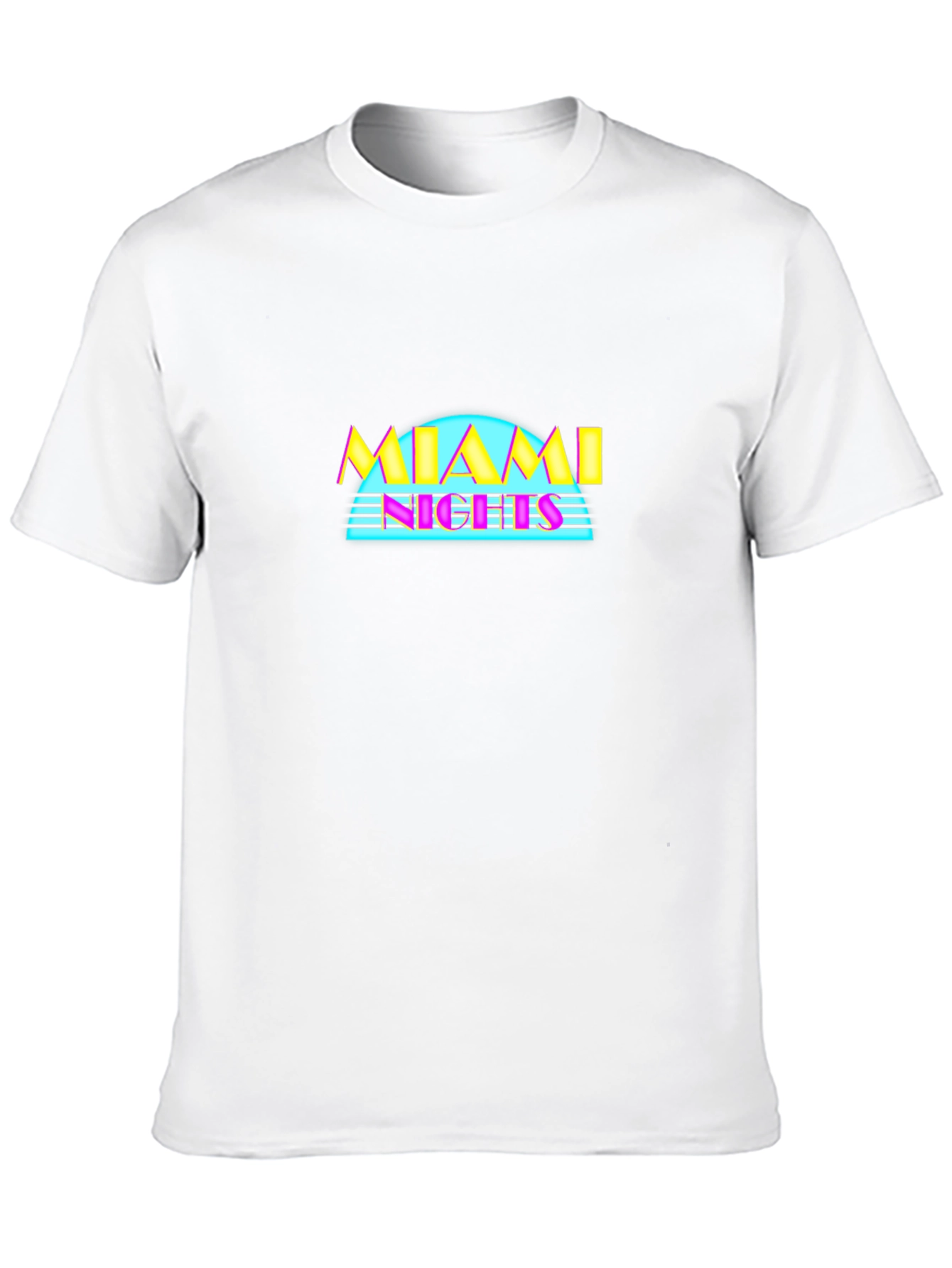 Miami Nights Graphic Tee - Retro Style