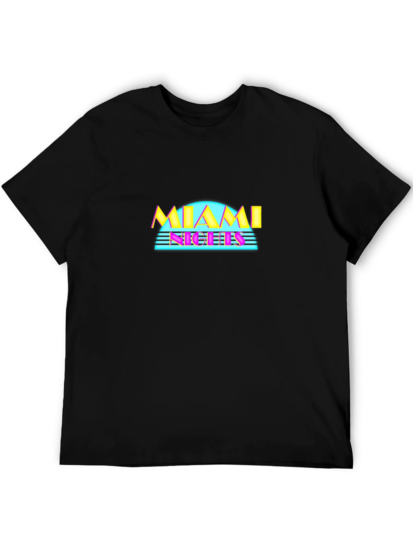 Miami Nights Graphic Tee - Retro Style