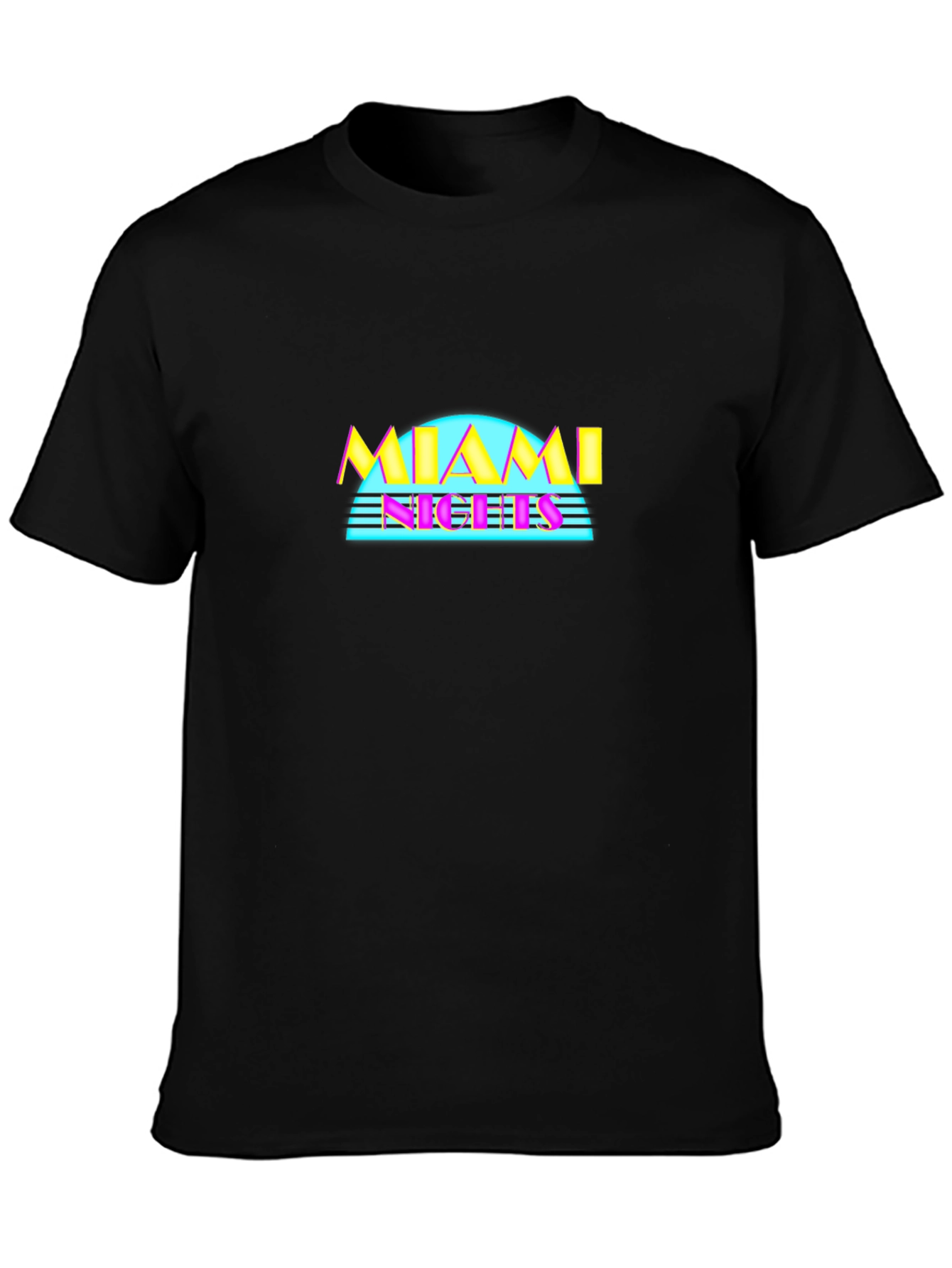 Miami Nights Graphic Tee - Retro Style