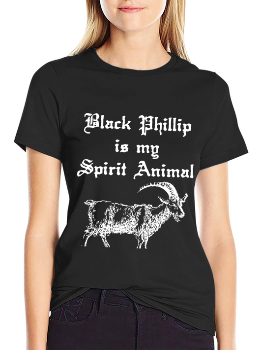 Black Phillip Goat Spirit Animal Graphic Tee Shirt