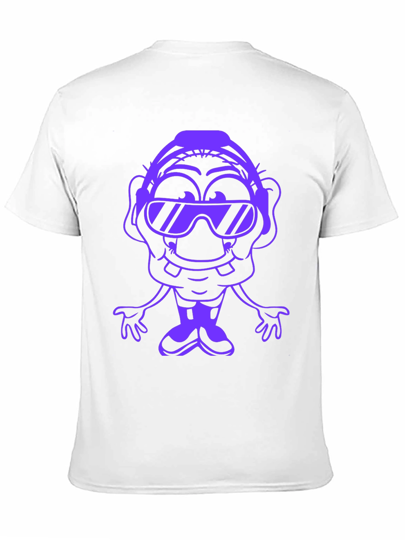 Cartoon Character Graphic Tee - Mens Black T-Shirt