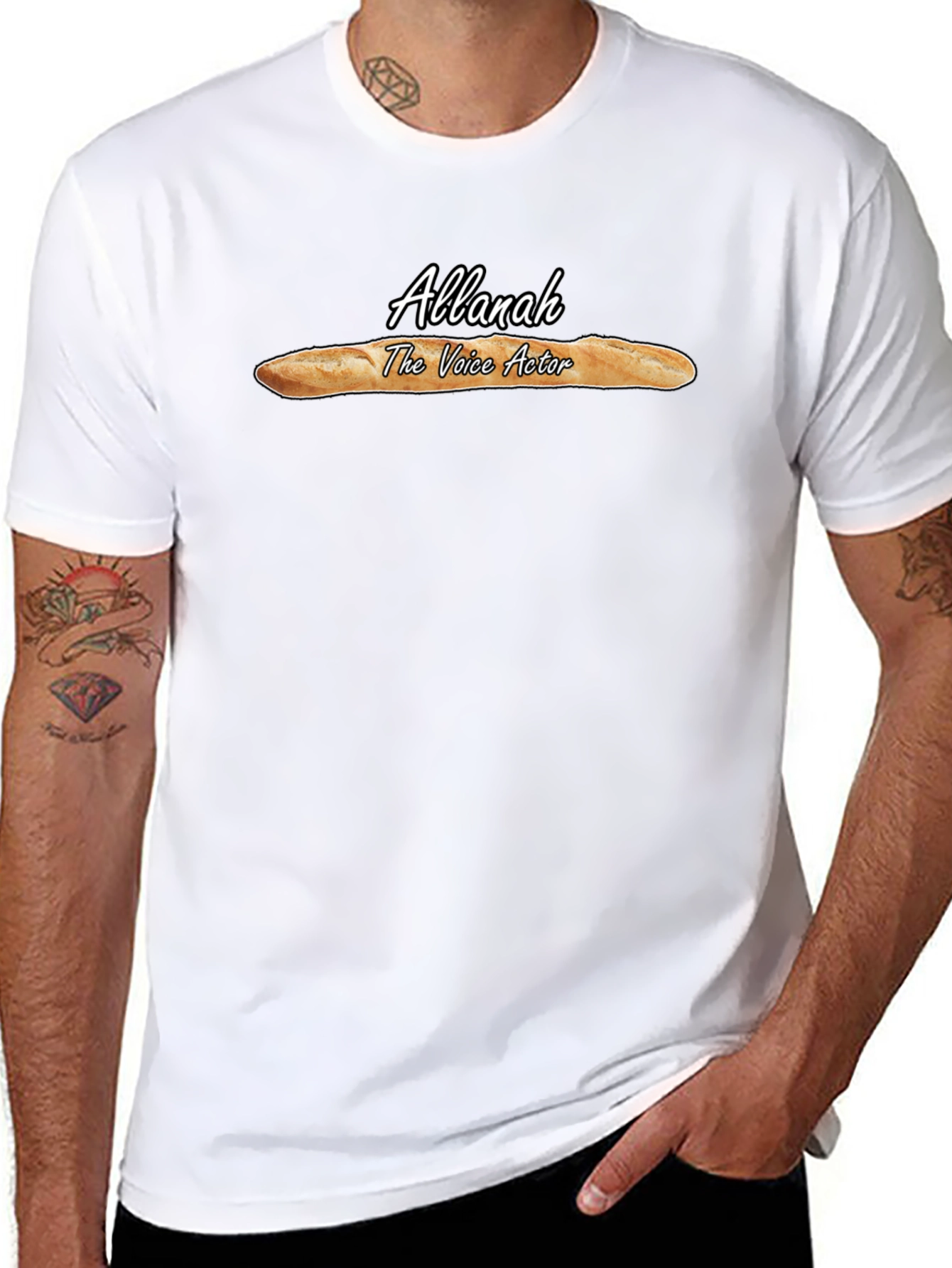 Allanah Voice Actor Baguette Black T-Shirt