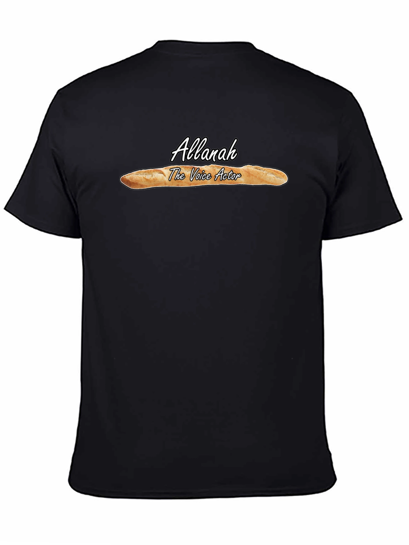 Allanah Voice Actor Baguette Black T-Shirt