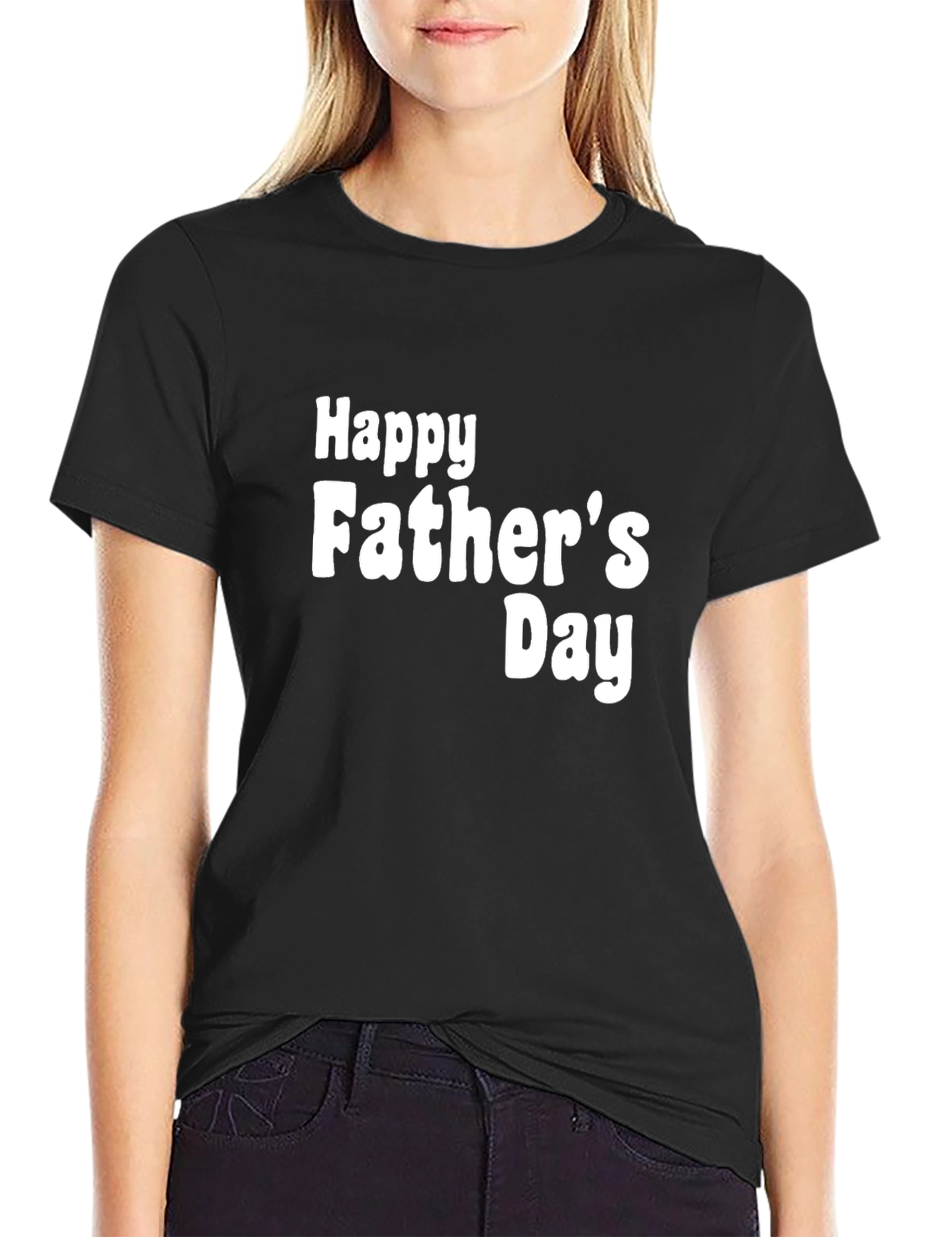 Happy Fathers Day Black T-Shirt