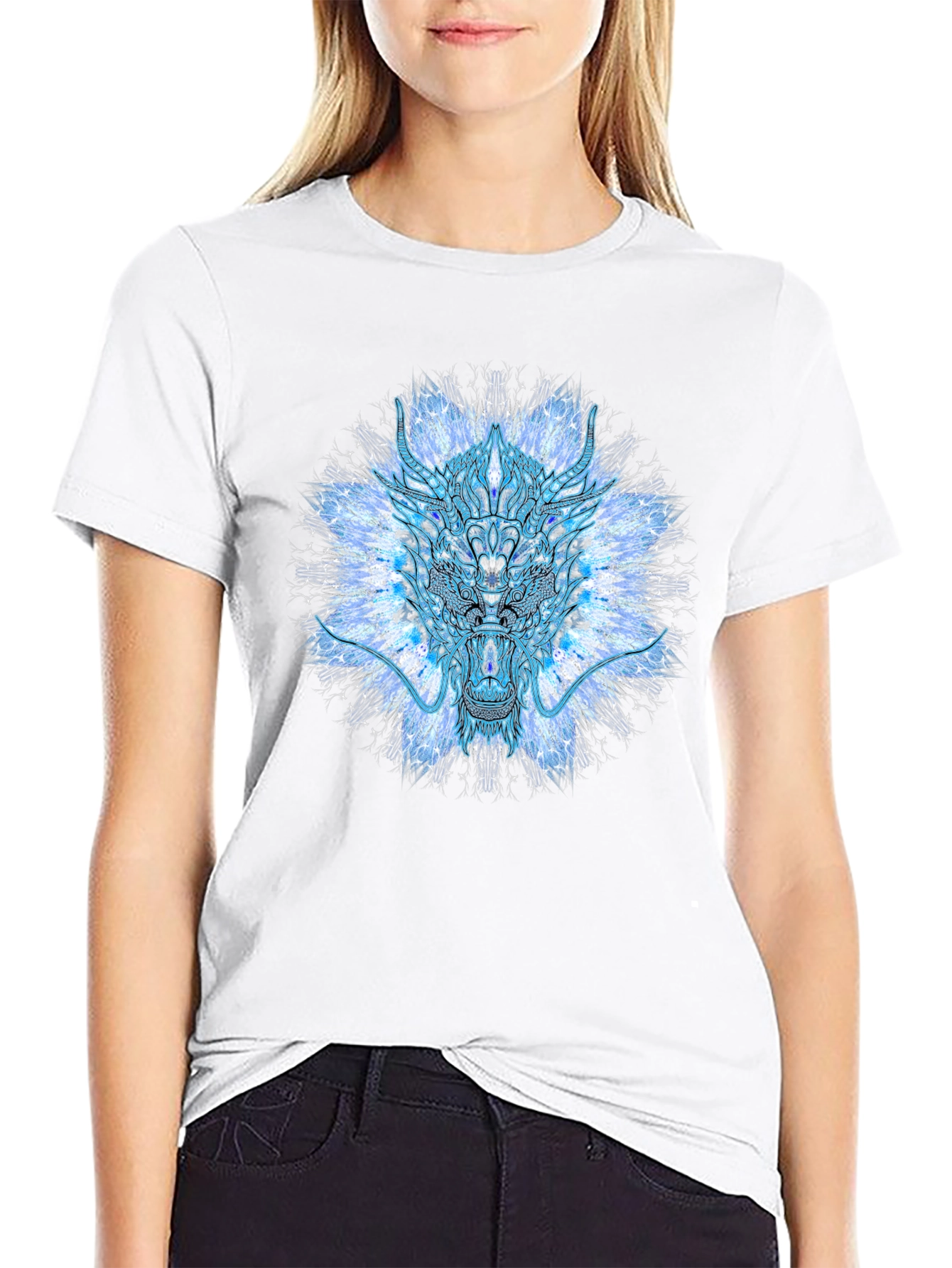 Psychedelic Dragon T-Shirt - Black Cotton Tee