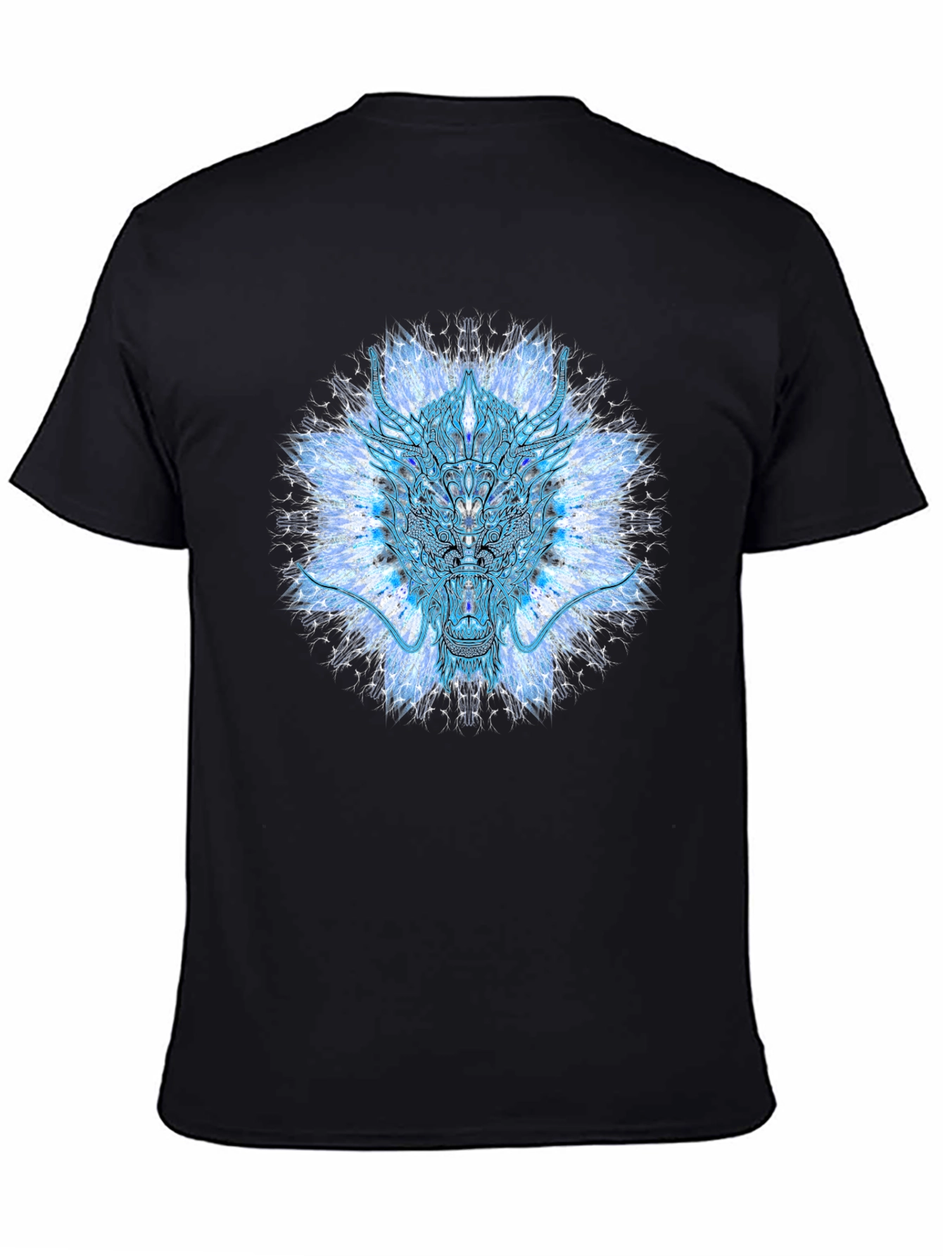 Psychedelic Dragon T-Shirt - Black Cotton Tee
