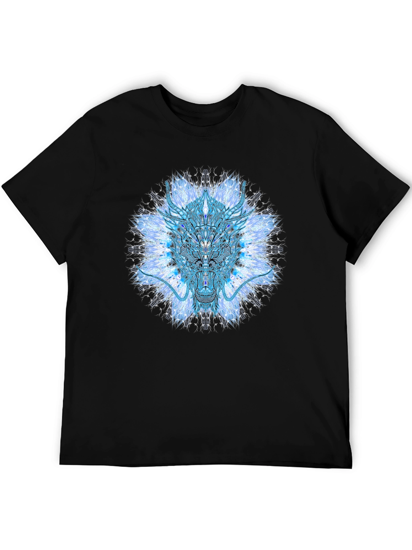 Psychedelic Dragon T-Shirt - Black Cotton Tee