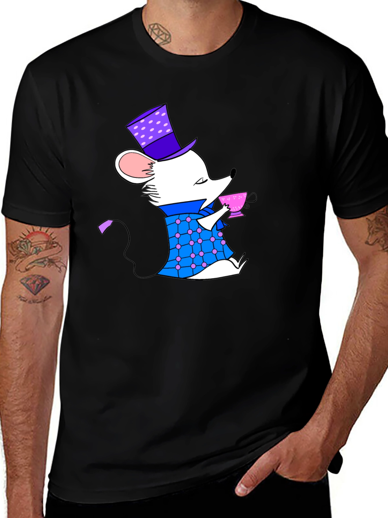 Whimsical Mouse Tea Party Graphic Tee