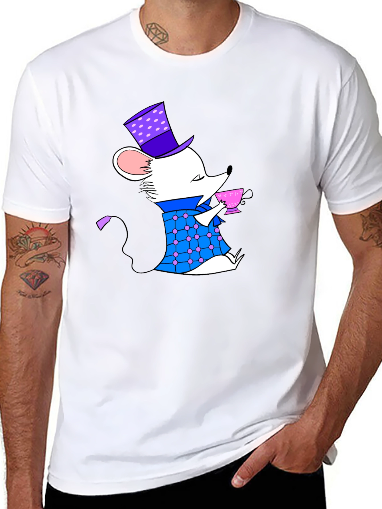 Whimsical Mouse Tea Party Graphic Tee