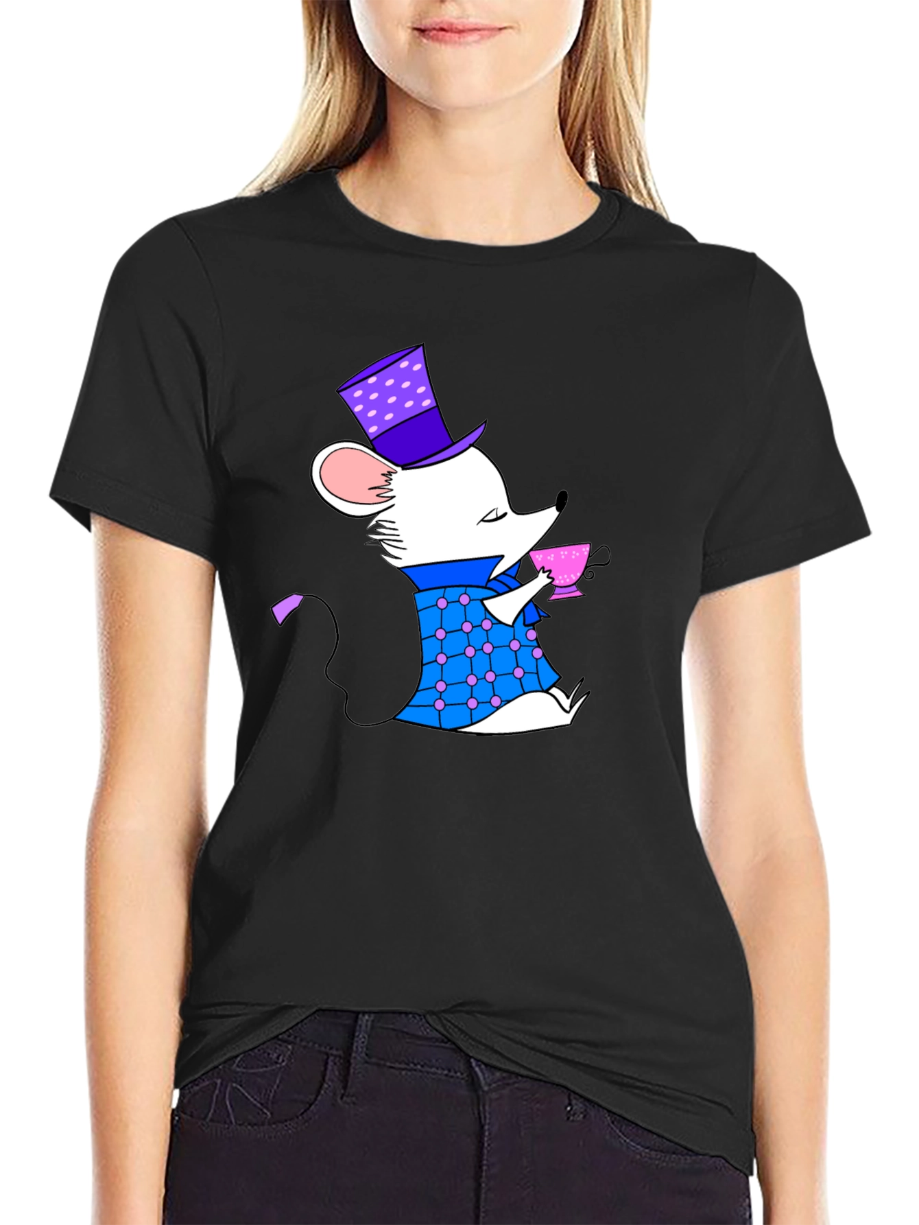 Whimsical Mouse Tea Party Graphic Tee