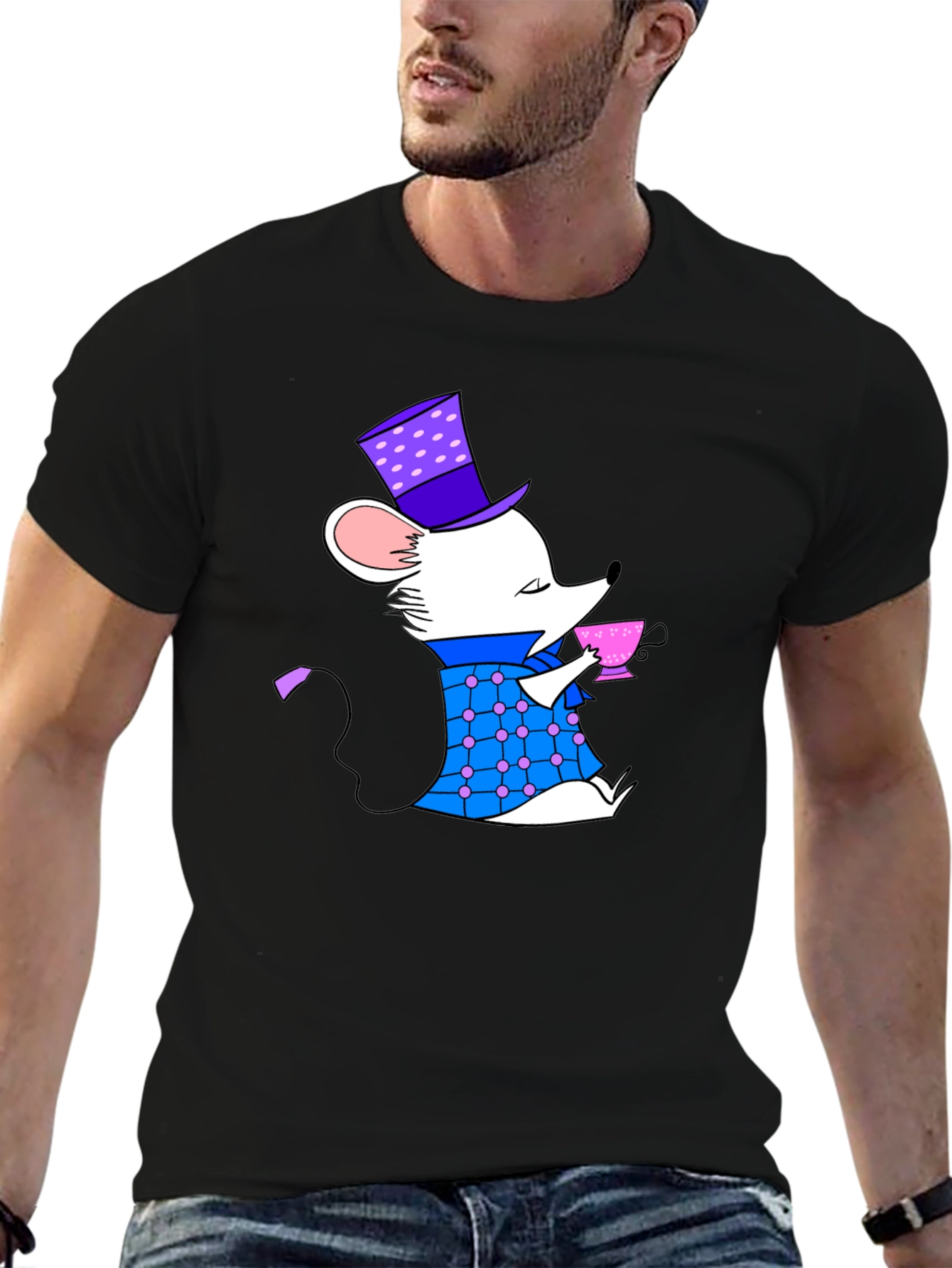 Whimsical Mouse Tea Party Graphic Tee
