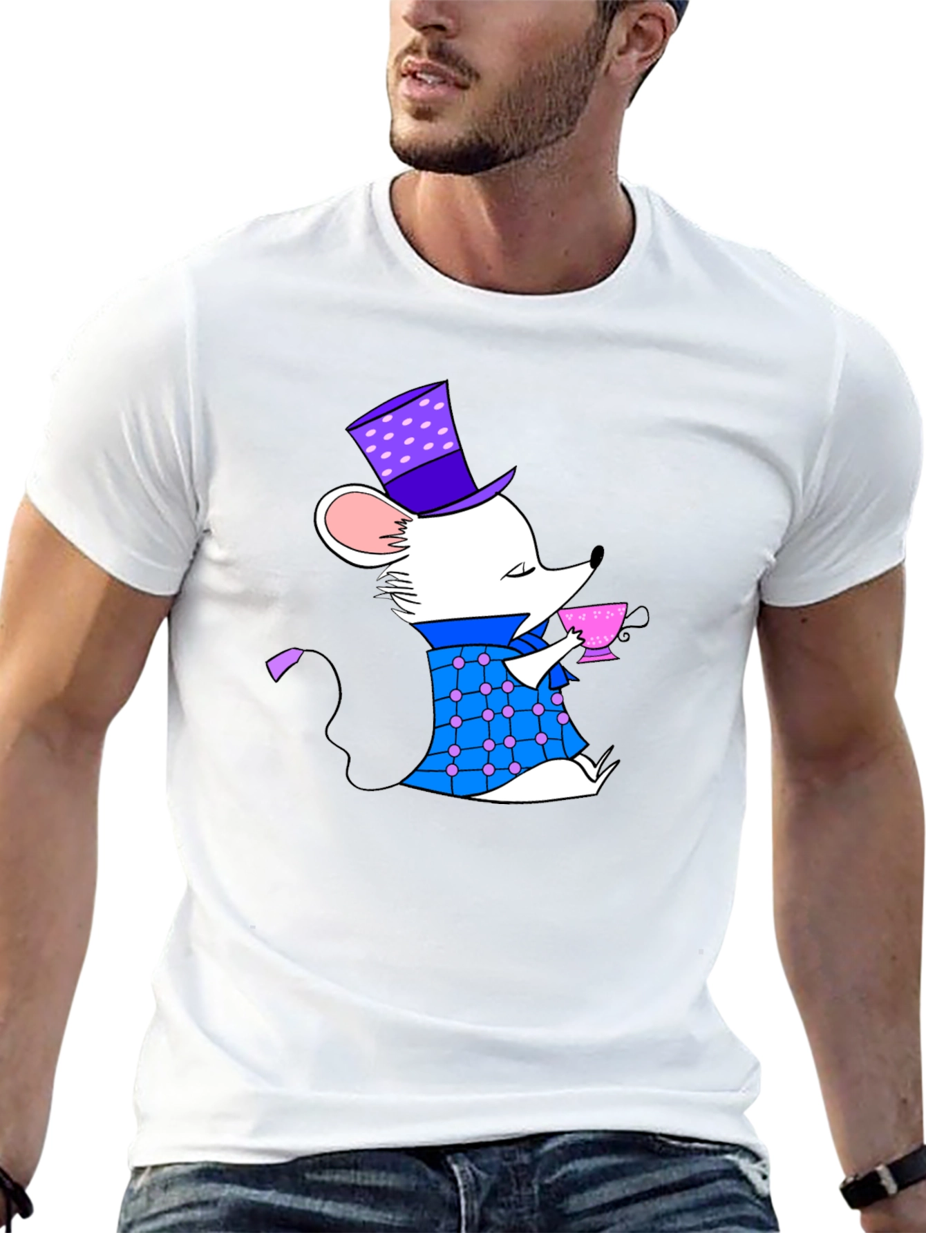 Whimsical Mouse Tea Party Graphic Tee
