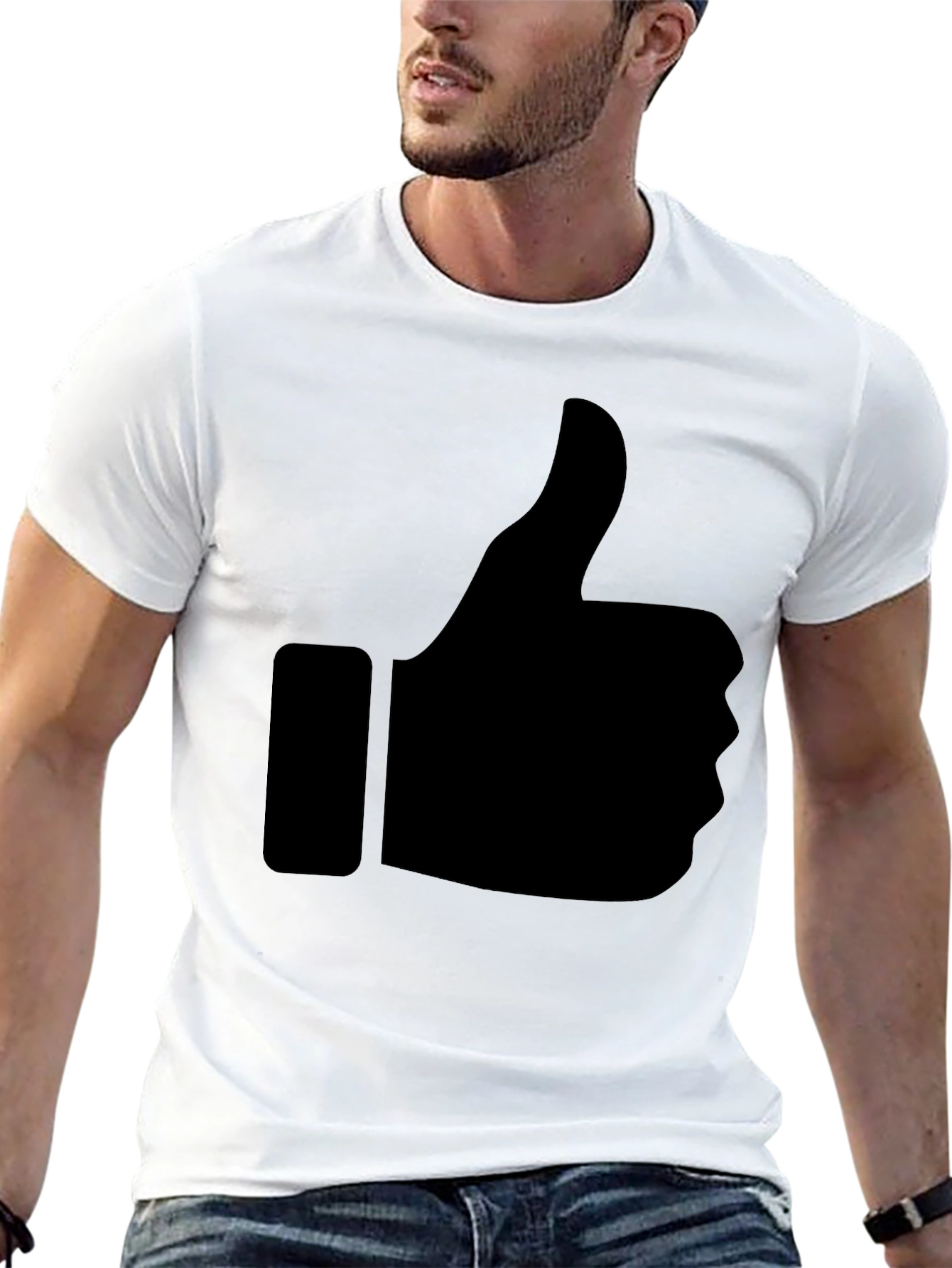 Black Thumbs Up Graphic Tee