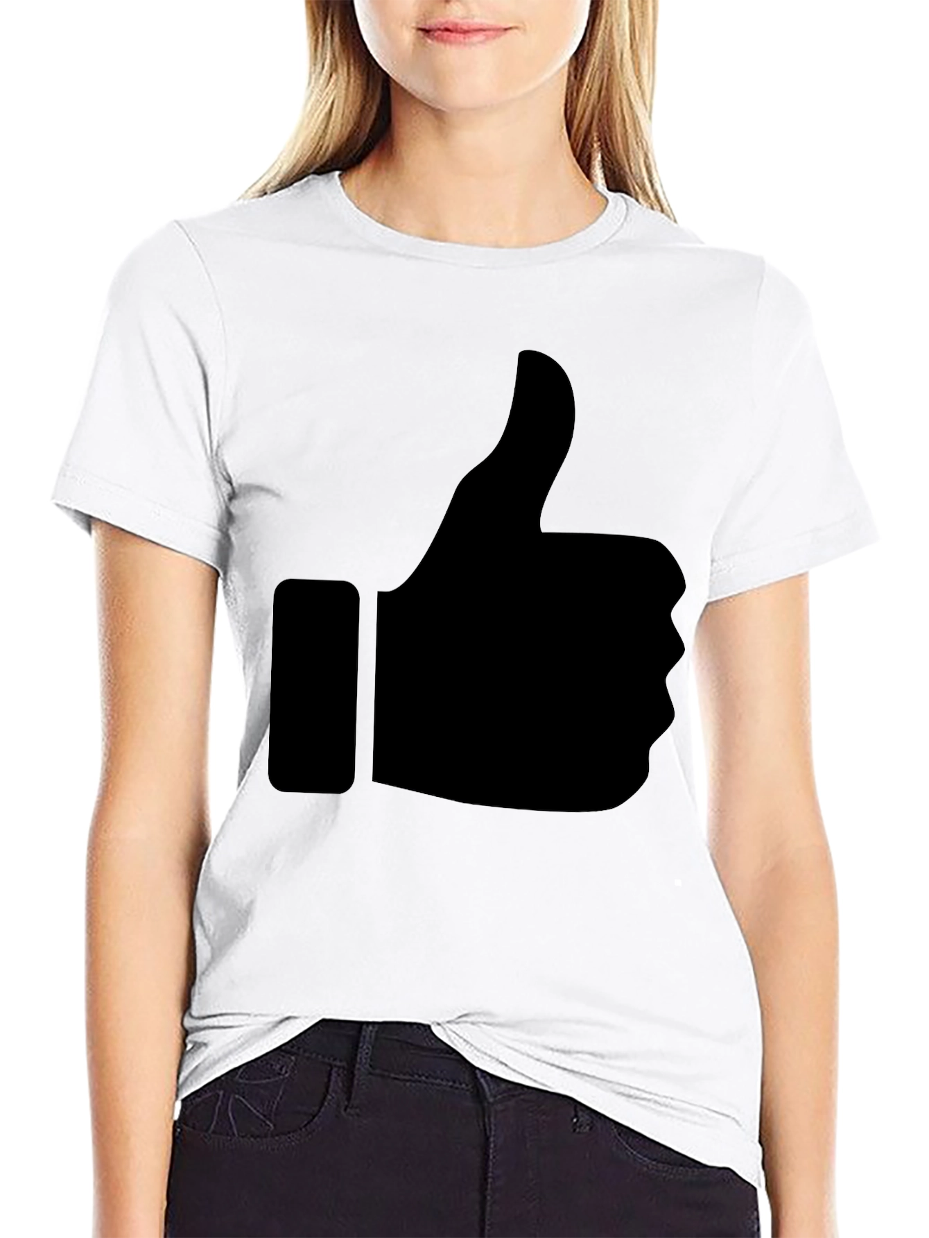 Black Thumbs Up Graphic Tee
