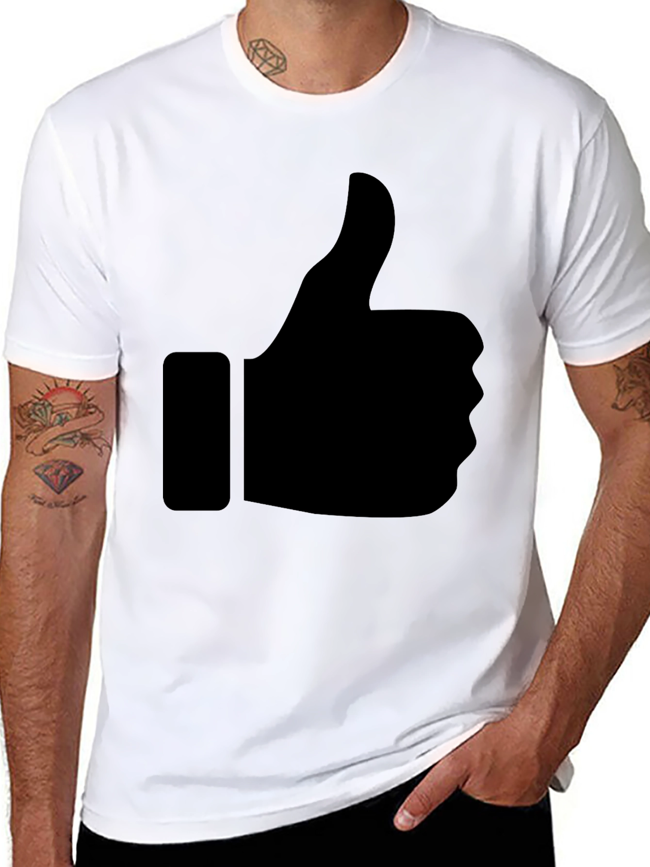 Black Thumbs Up Graphic Tee