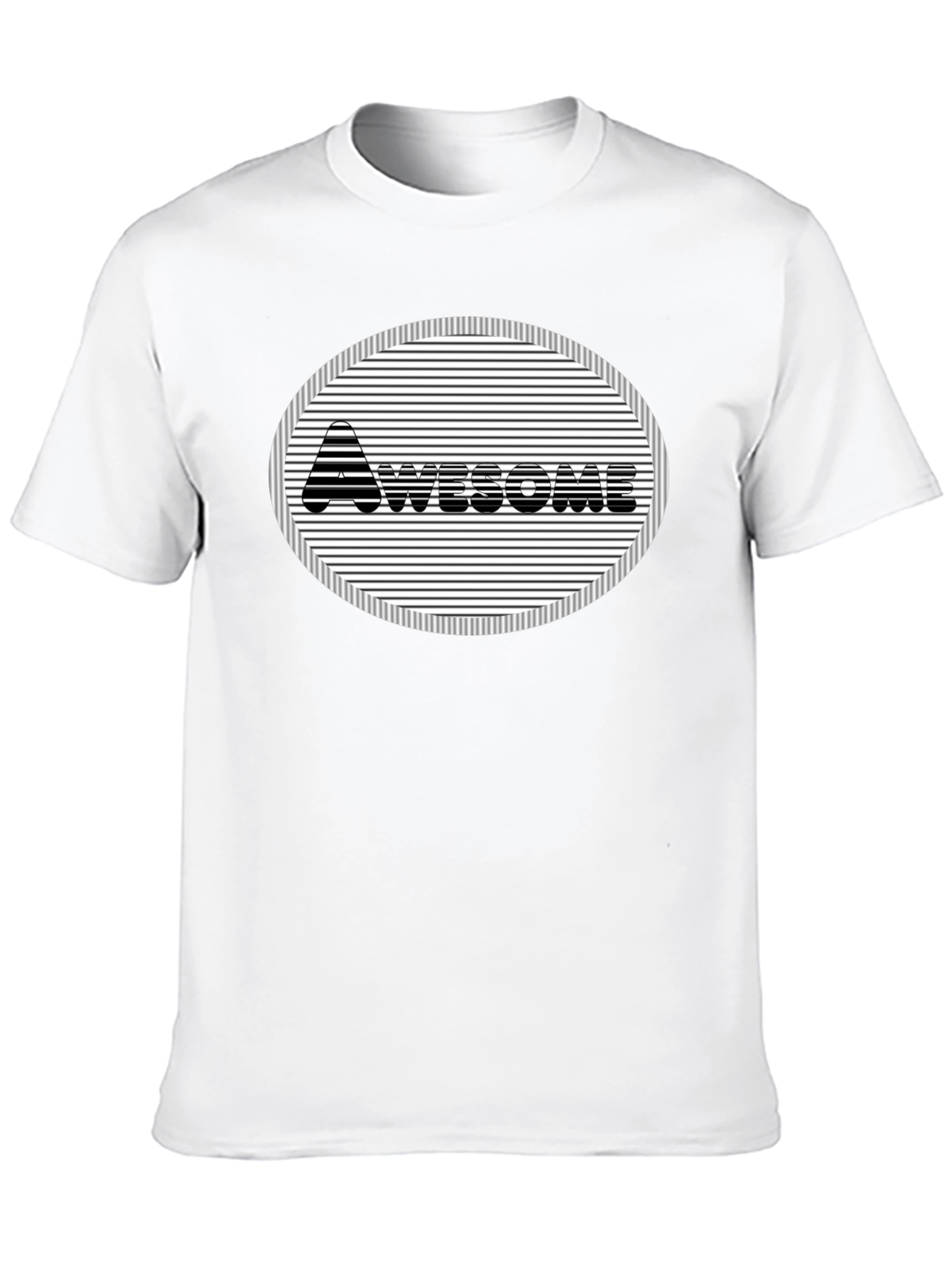 Awesome Black Graphic Tee - Mens Short Sleeve