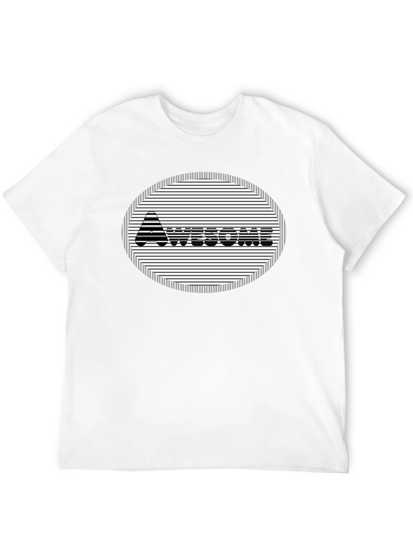 Awesome Black Graphic Tee - Mens Short Sleeve