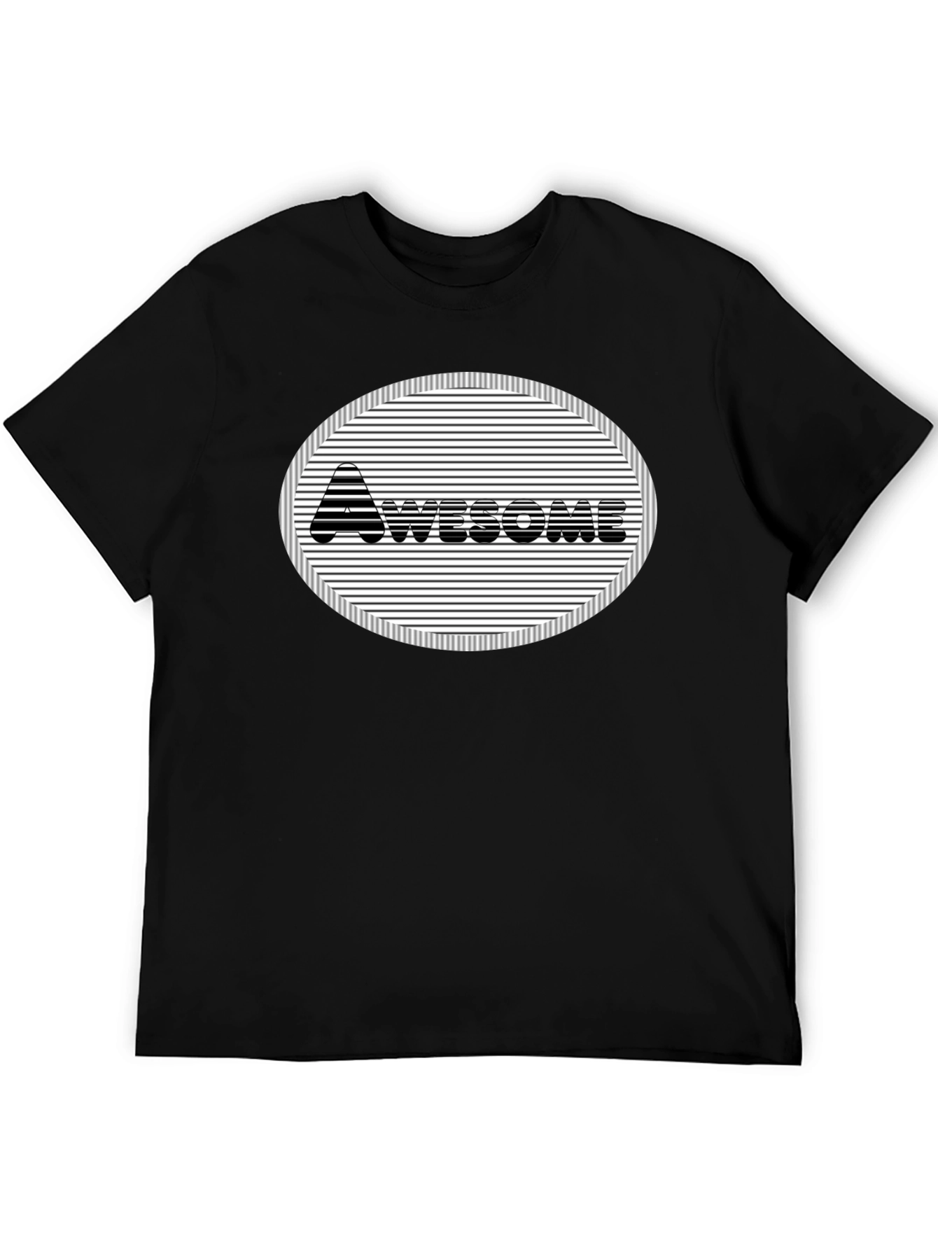Awesome Black Graphic Tee - Mens Short Sleeve