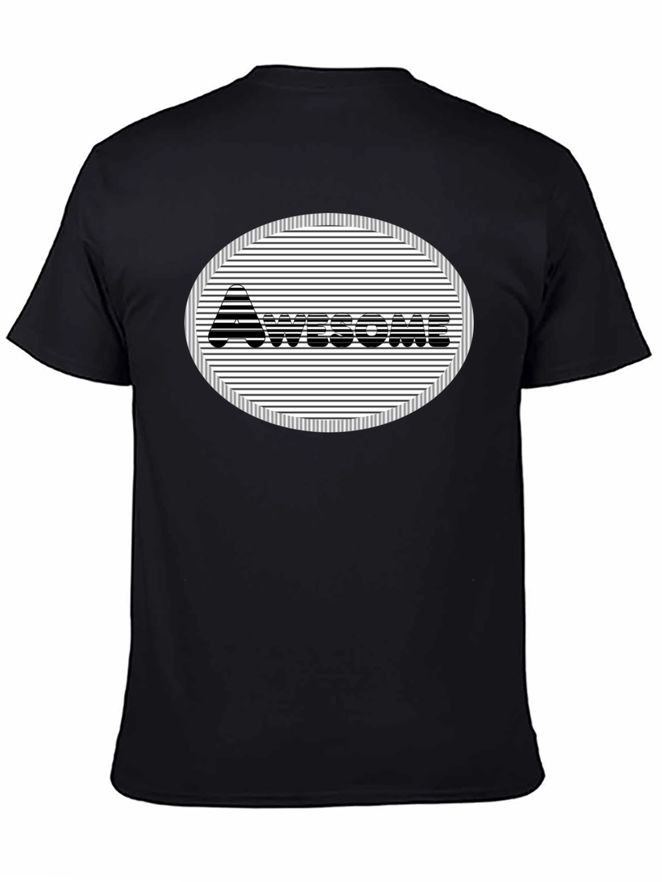 Awesome Black Graphic Tee - Mens Short Sleeve