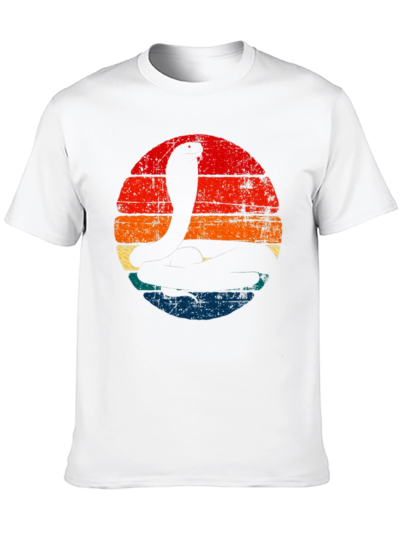 Retro Cobra Sunset Graphic Tee - Black