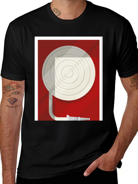 Abstract Vinyl Record Graphic Tee - Modern Style