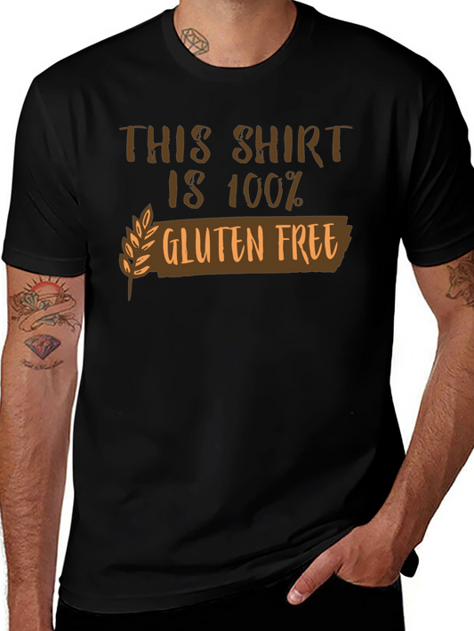 Gluten Free T-Shirt - Black Cotton Tee for Dietary Needs