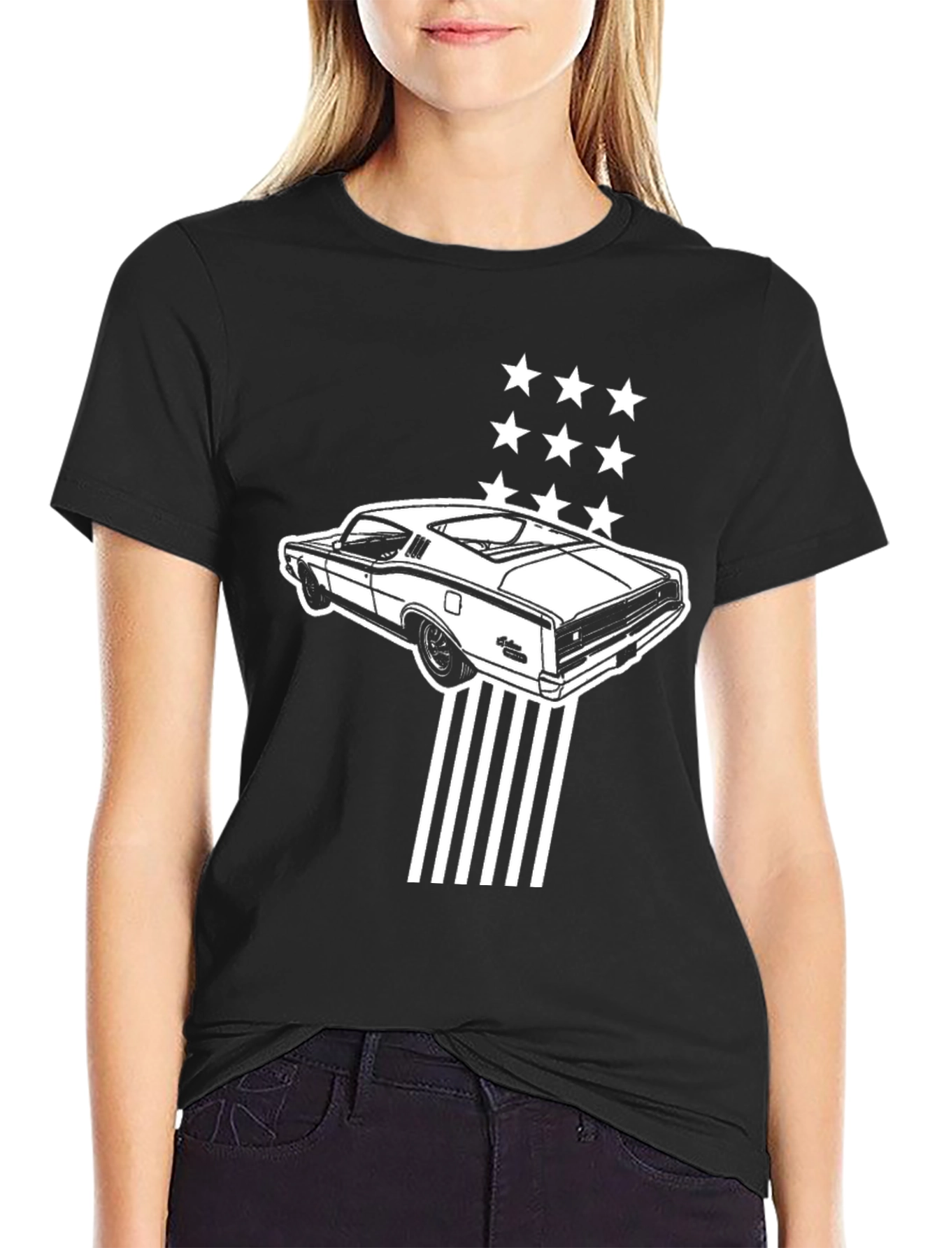 Classic Car Graphic Tee - Black