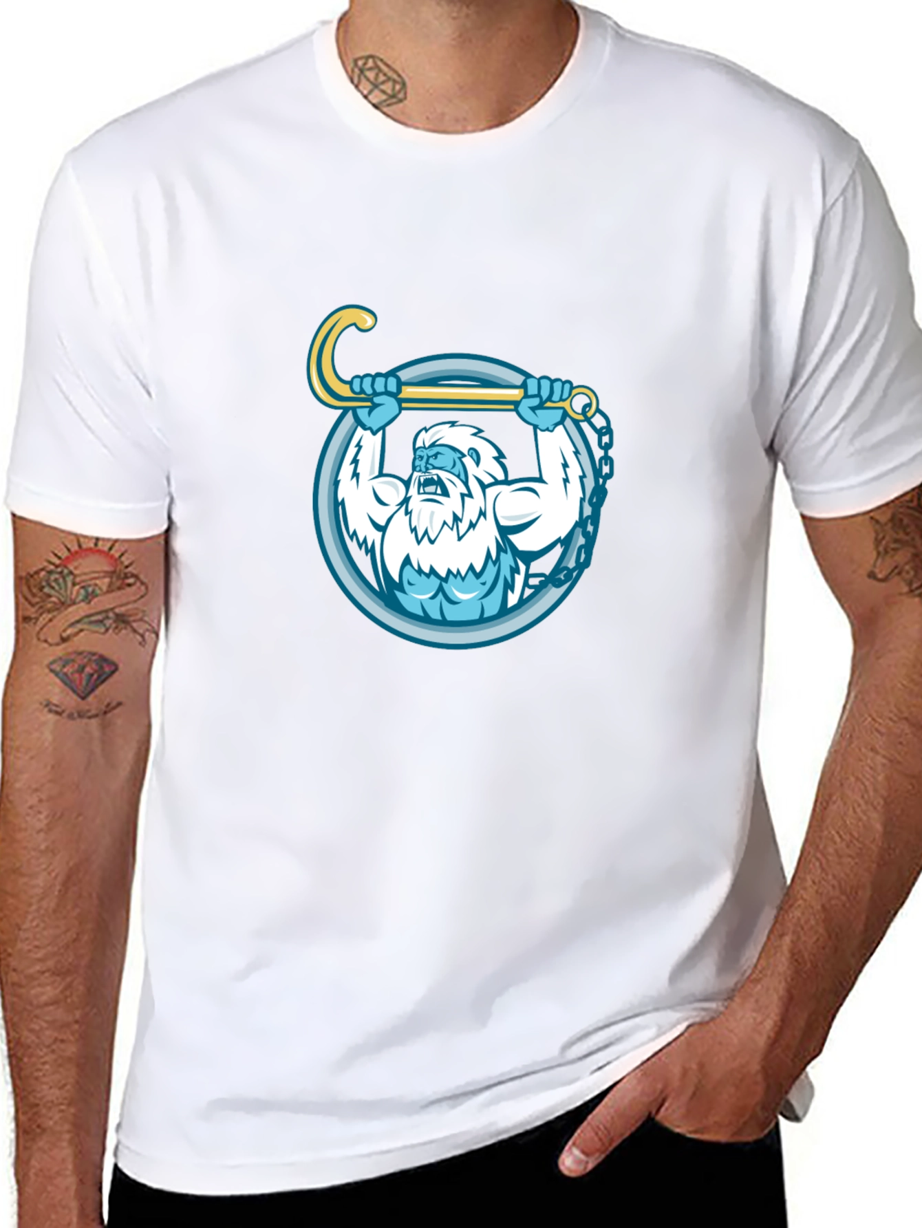 Yeti Strongman T-Shirt - Weightlifting Monster Tee