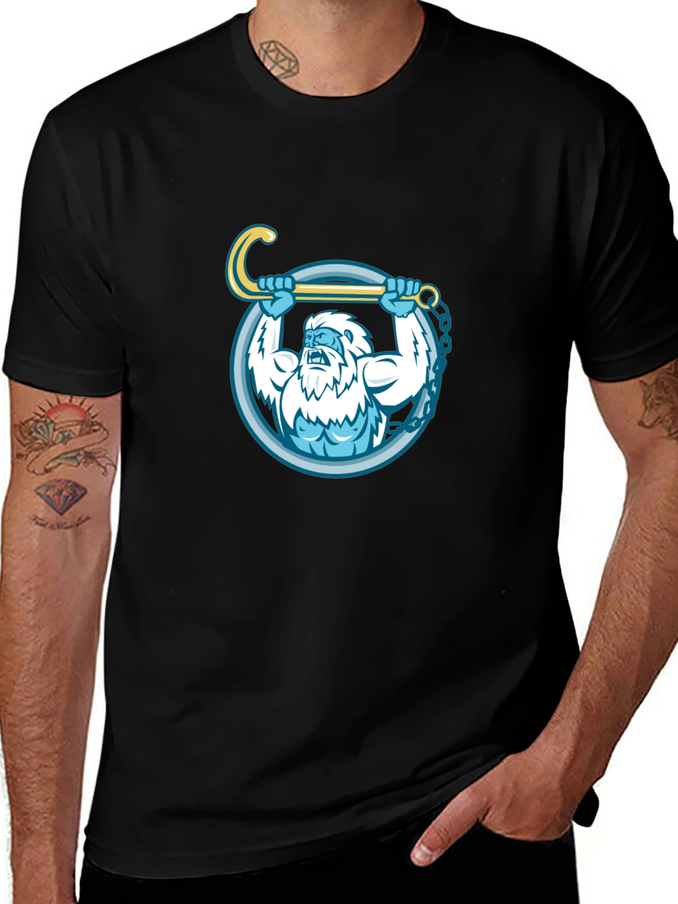 Yeti Strongman T-Shirt - Weightlifting Monster Tee